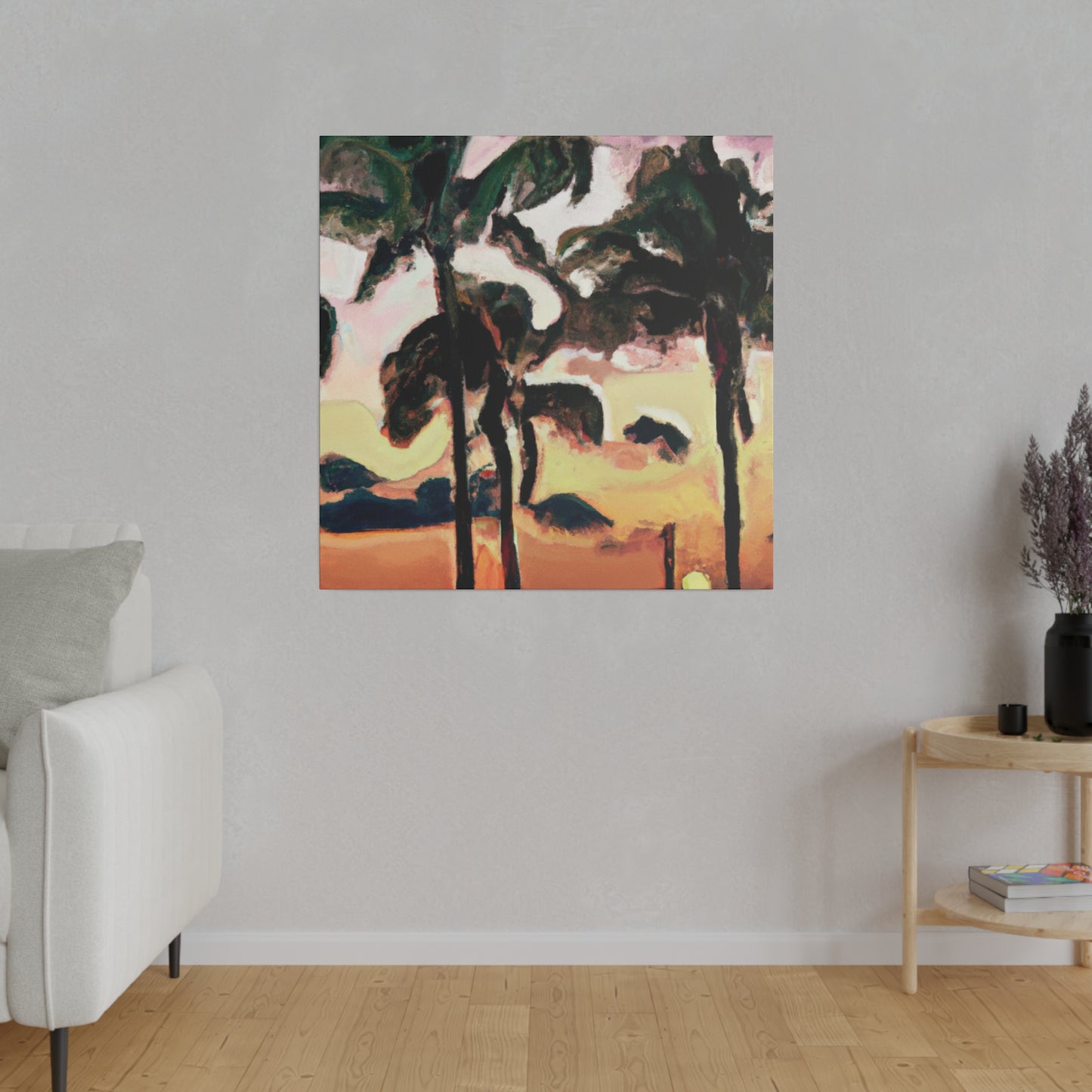 8274F - Miami Beach Sunset Painting Print | Miami | Beach | Sunset | Poster | Home Decor | Wall Art | Canvas