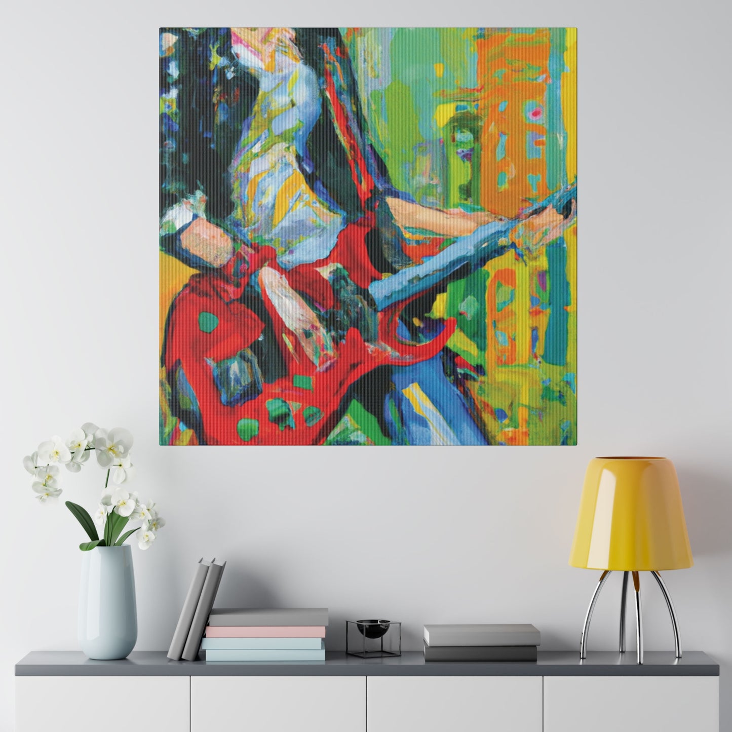 7369K - Rockstar Oil Painting Style Print | Poster | Home Decor | Wall Art | Music Art | Canvas