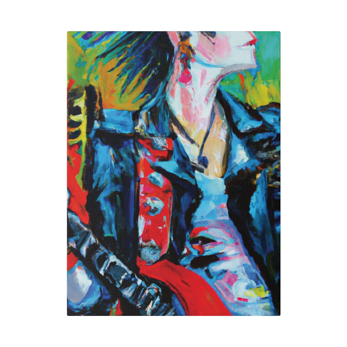 4109T - Rockstar Oil Painting Style Print | Poster | Home Decor | Wall Art | Music Art | Canvas