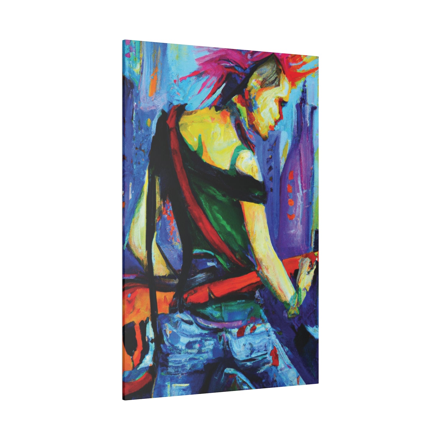 3143Z - Rockstar Oil Painting Style Print | Poster | Home Decor | Wall Art | Music Art | Canvas