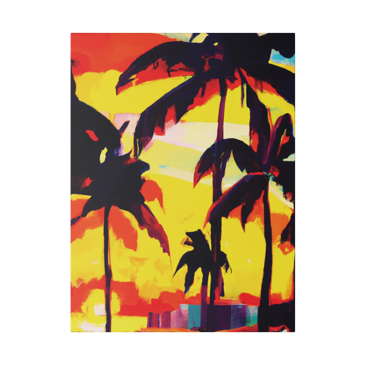 7643G - Miami Beach Sunset Painting Print | Miami | Beach | Sunset | Poster | Home Decor | Wall Art | Canvas