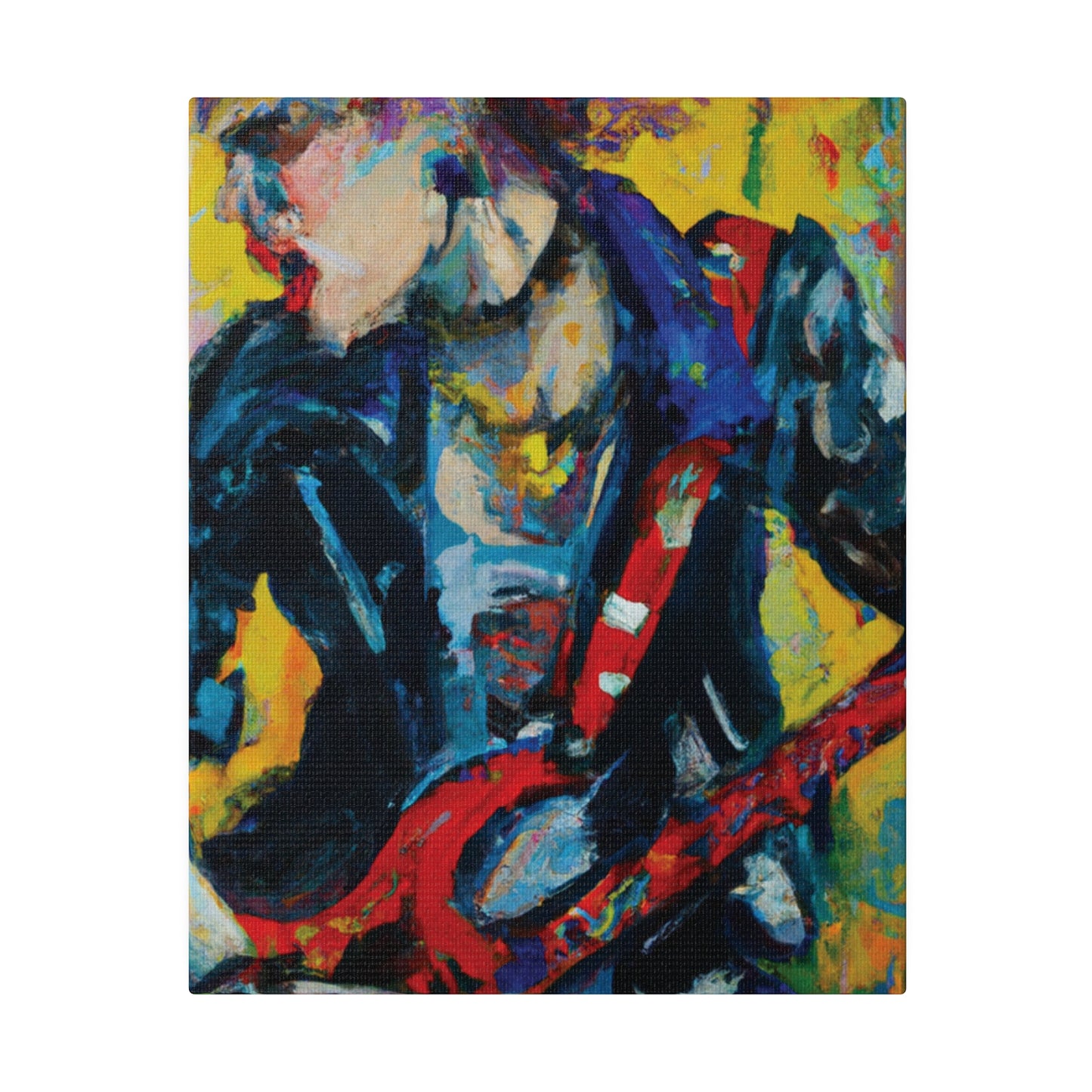 2249F - Rockstar Oil Painting Style Print | Poster | Home Decor | Wall Art | Music Art | Canvas