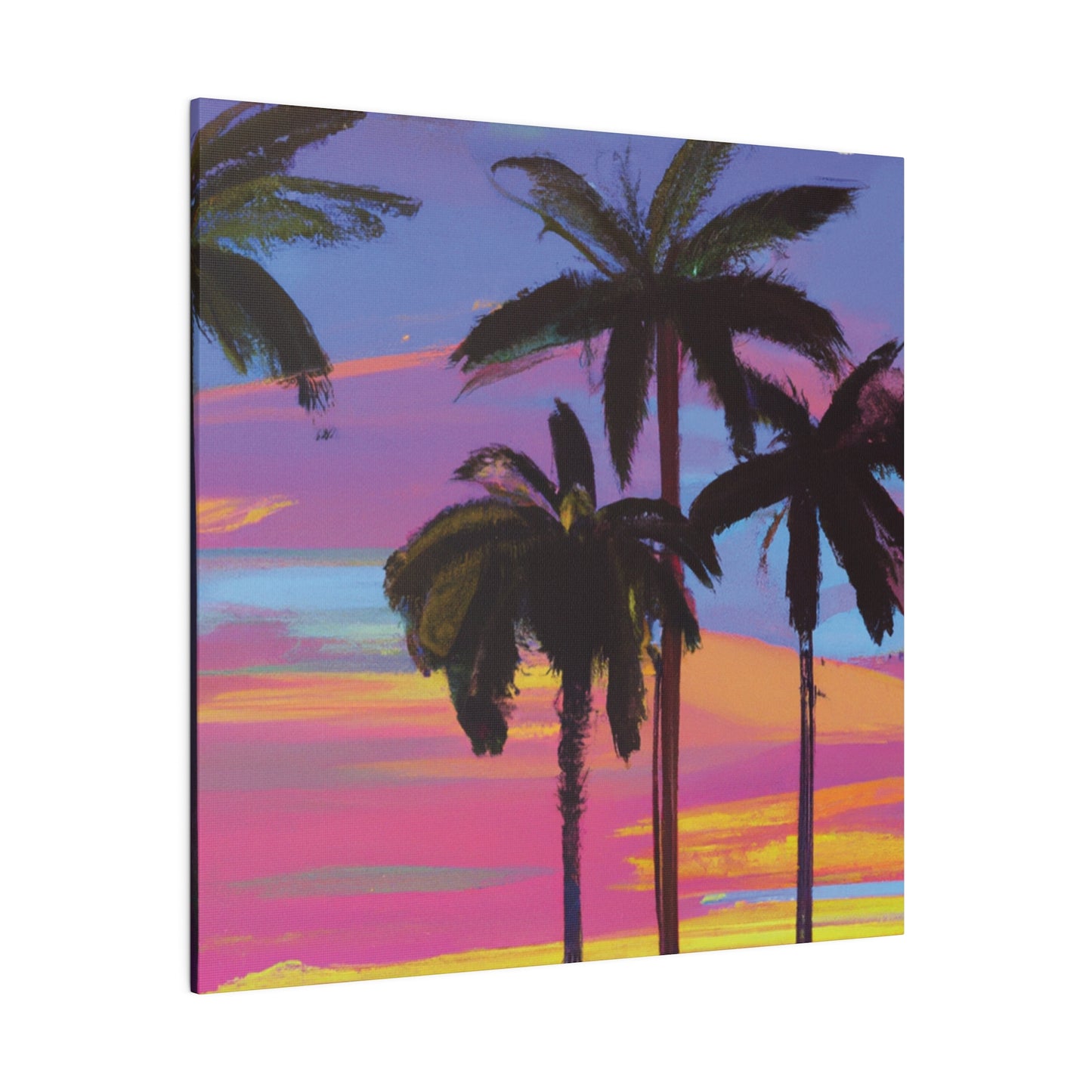 4360Y - Miami Beach Sunset Painting Print | Miami | Beach | Sunset | Poster | Home Decor | Wall Art | Canvas