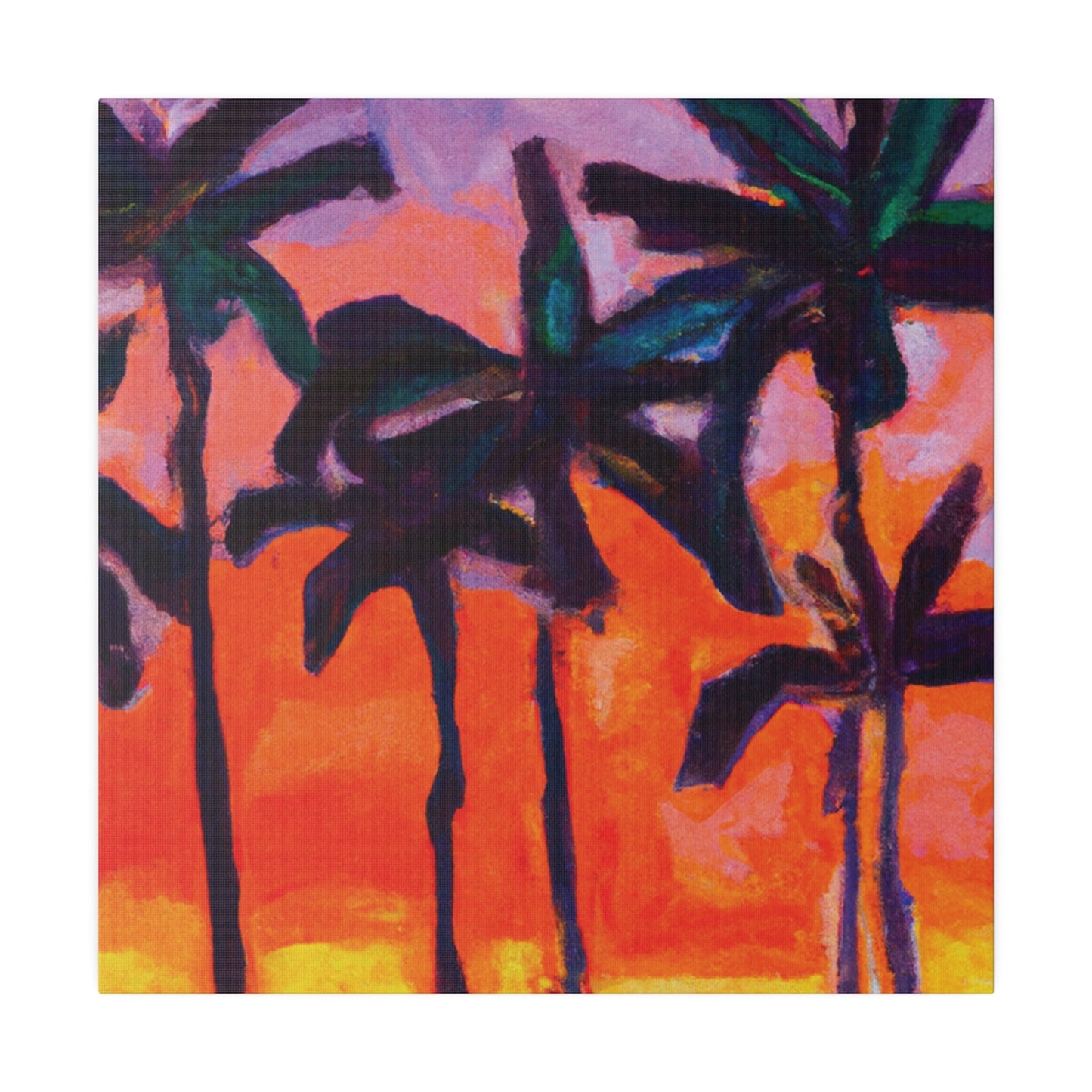 5618V - Miami Beach Sunset Painting Print | Miami | Beach | Sunset | Poster | Home Decor | Wall Art | Canvas