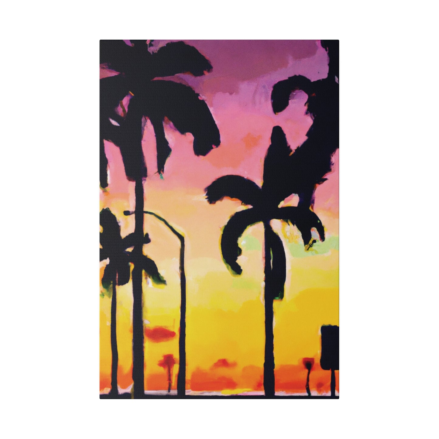 1792J - Miami Beach Sunset Painting Print | Miami | Beach | Sunset | Poster | Home Decor | Wall Art | Canvas