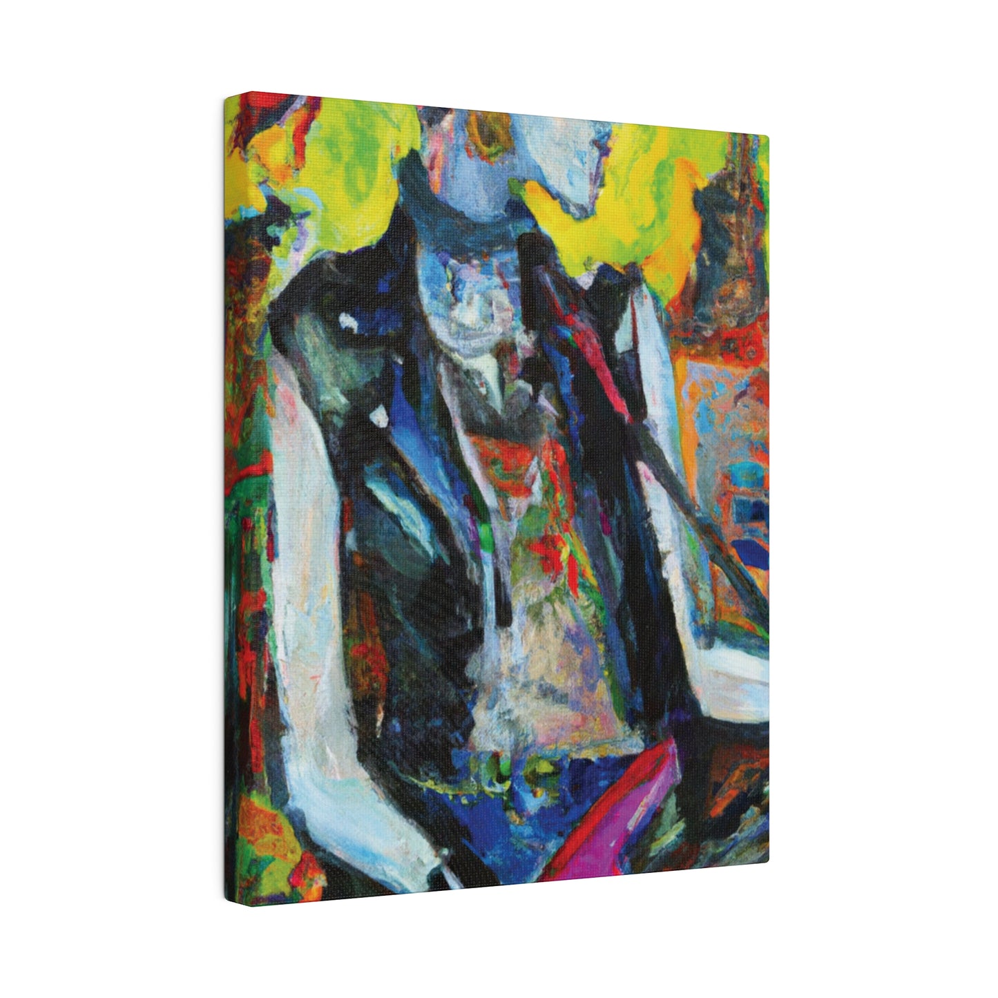 7349W - Rockstar Oil Painting Style Print | Poster | Home Decor | Wall Art | Music Art | Canvas