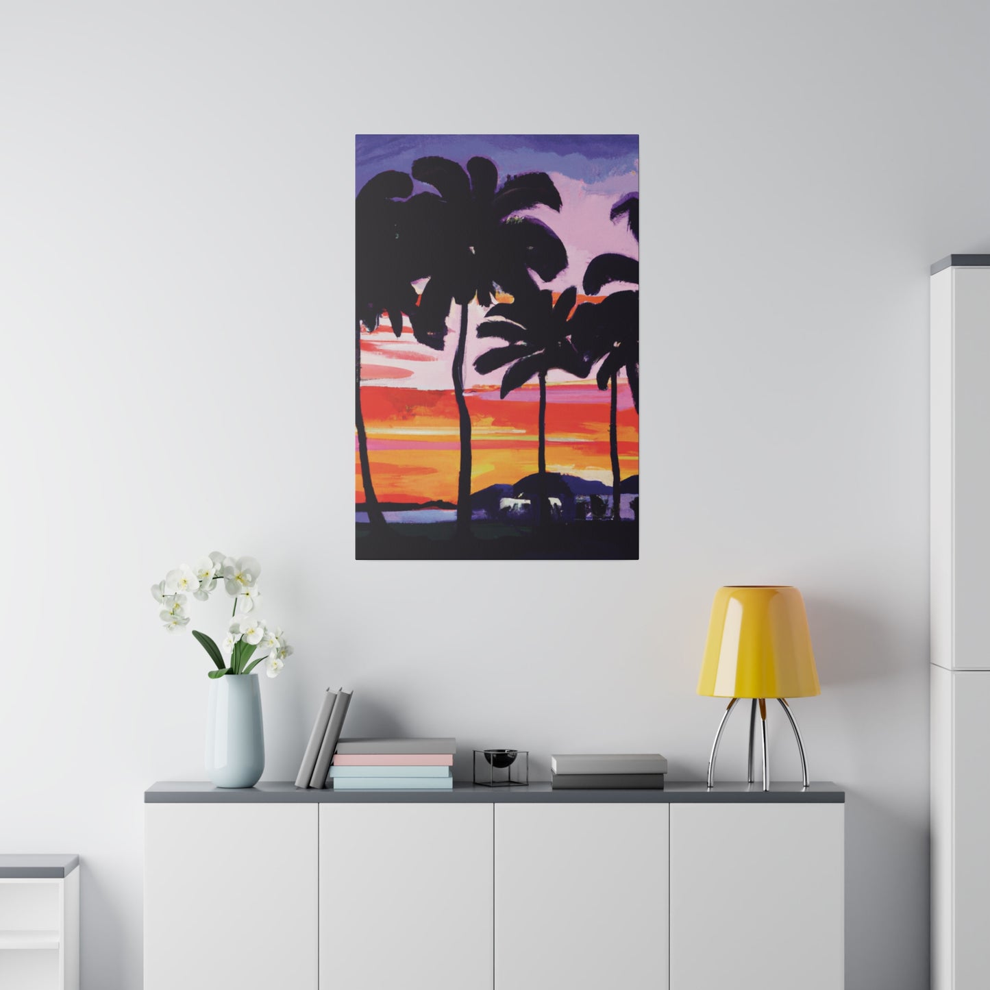 2948T - Miami Beach Sunset Painting Print | Miami | Beach | Sunset | Poster | Home Decor | Wall Art | Canvas