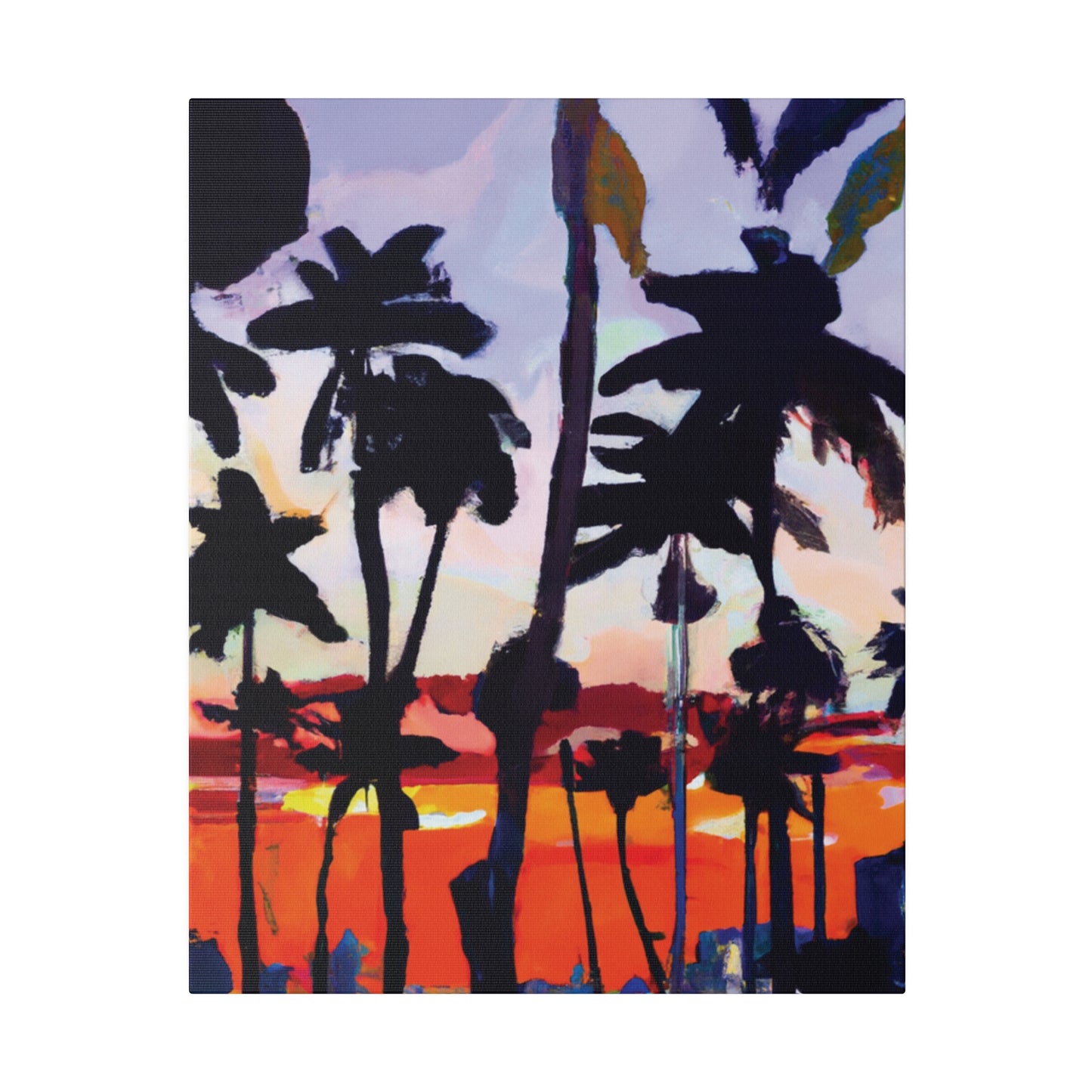 4161D - Miami Beach Sunset Painting Print | Miami | Beach | Sunset | Poster | Home Decor | Wall Art | Canvas