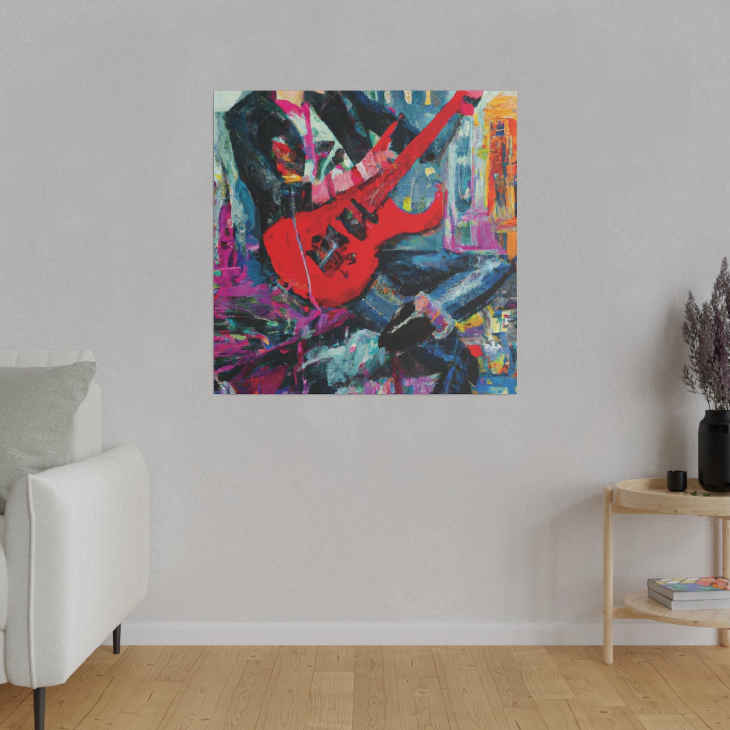 7878O - Rockstar Oil Painting Style Print | Poster | Home Decor | Wall Art | Music Art | Canvas