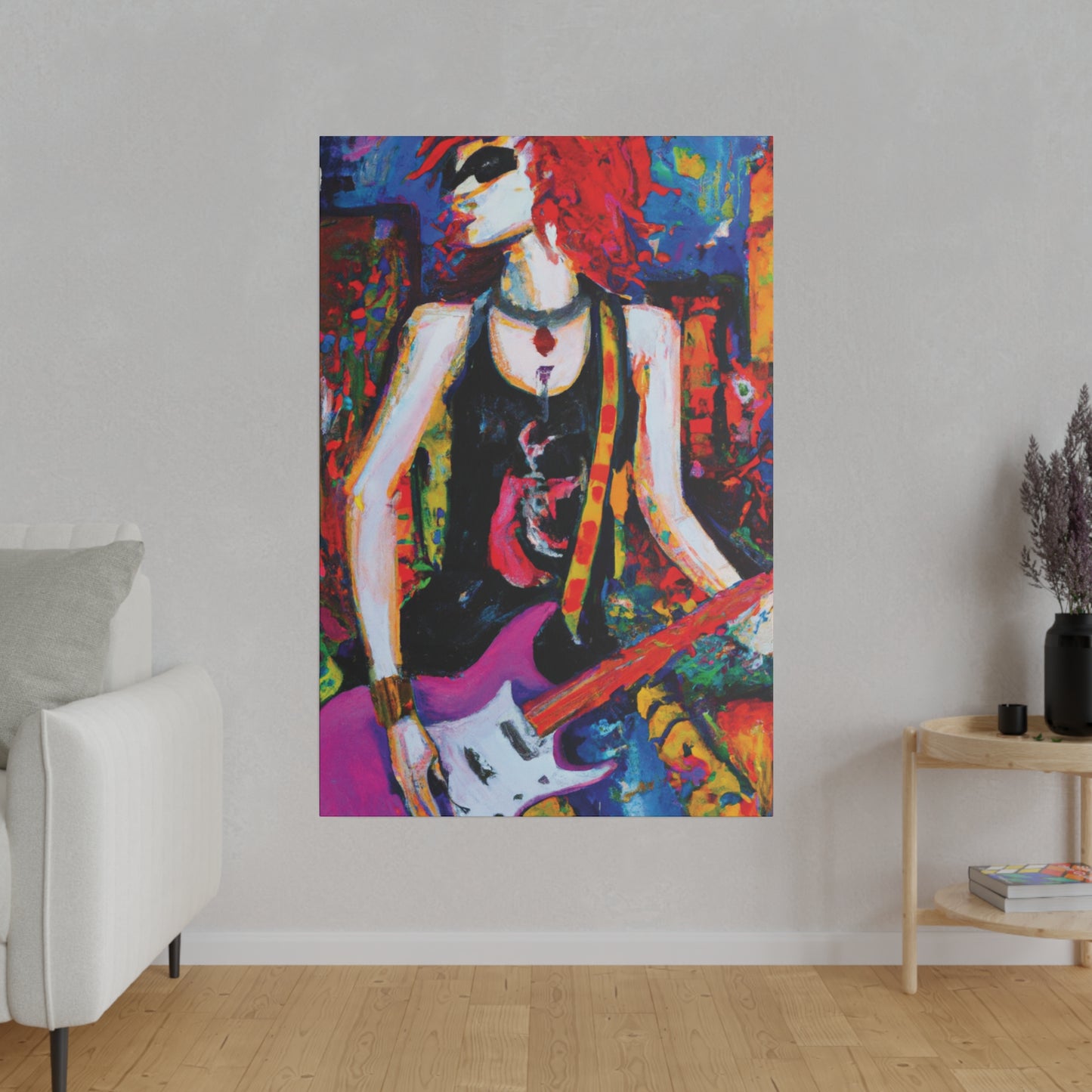 9648D - Rockstar Oil Painting Style Print | Poster | Home Decor | Wall Art | Music Art | Canvas