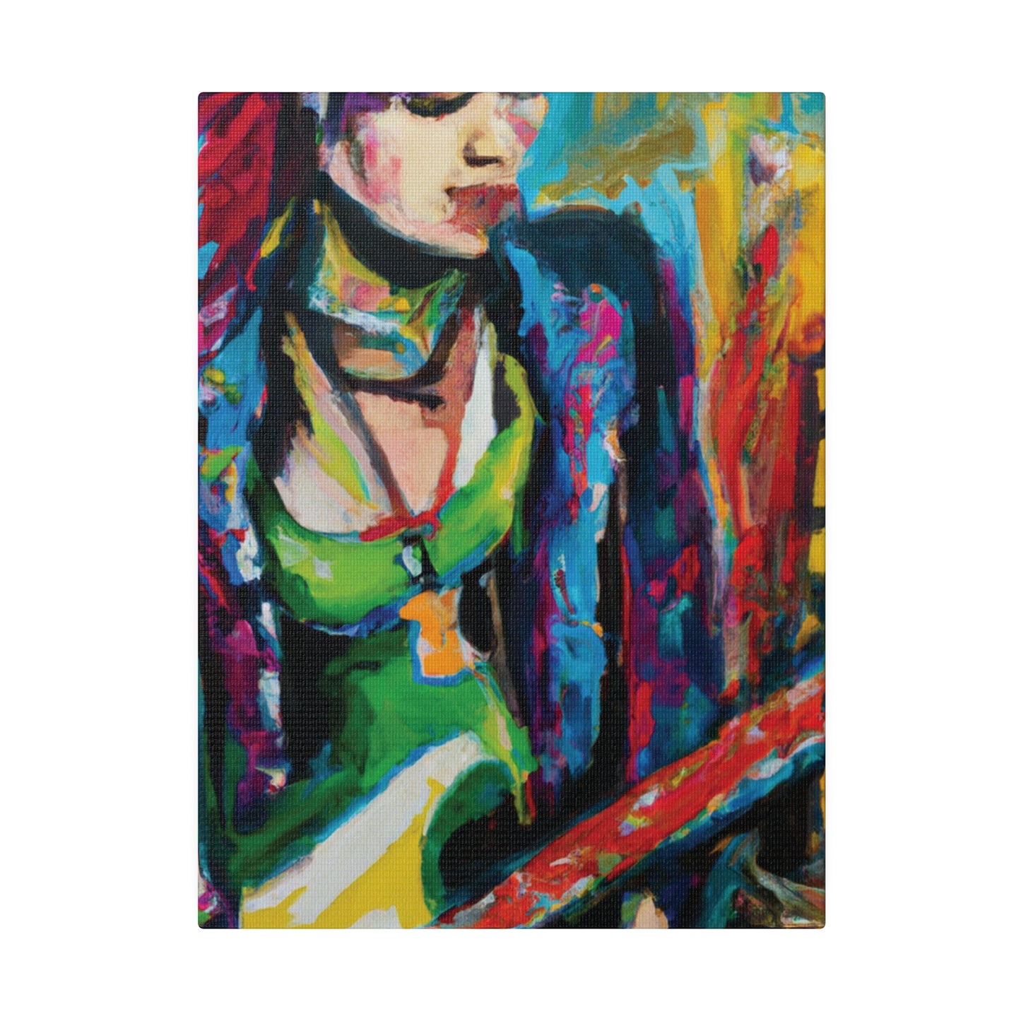 8561U - Rockstar Oil Painting Style Print | Poster | Home Decor | Wall Art | Music Art | Canvas