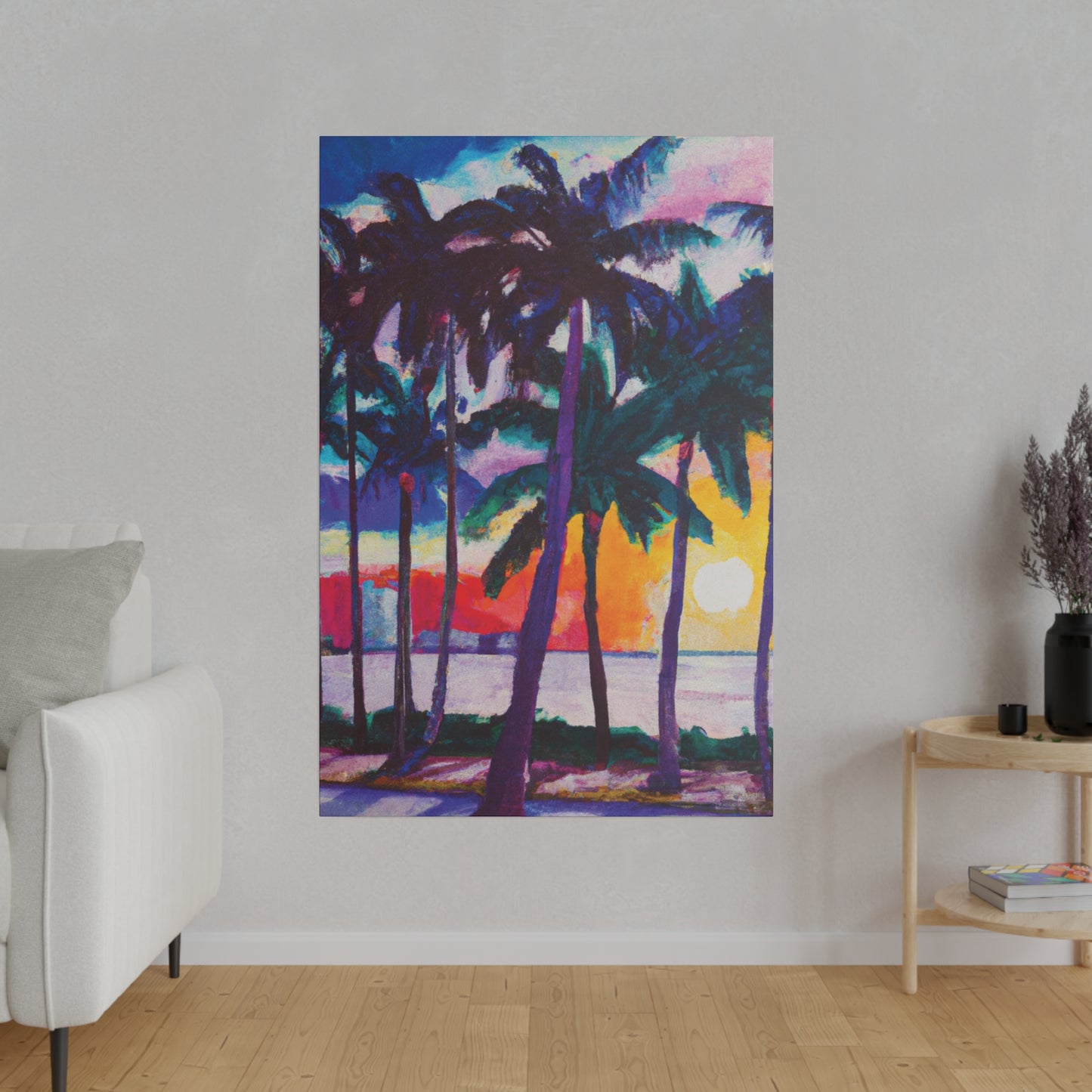 3259X - Miami Beach Sunset Painting Print | Miami | Beach | Sunset | Poster | Home Decor | Wall Art | Canvas