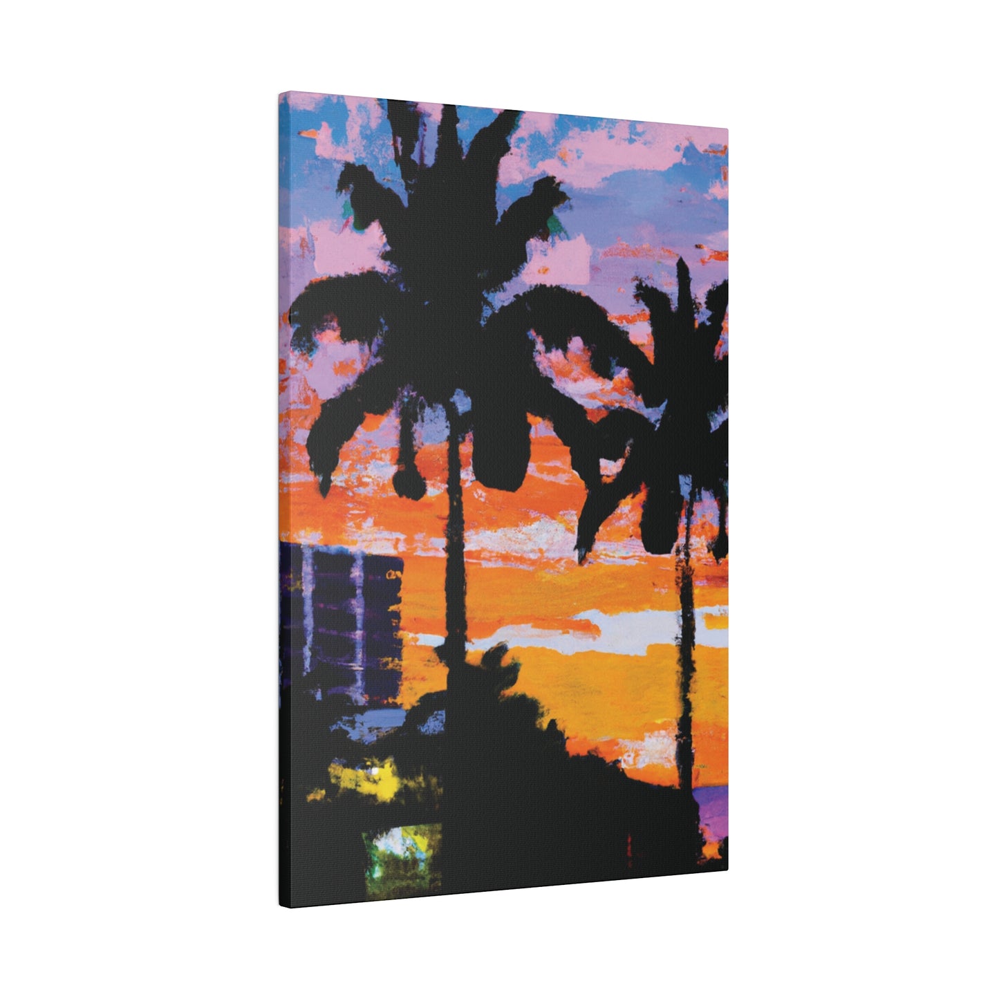 4756G - Miami Beach Sunset Painting Print | Miami | Beach | Sunset | Poster | Home Decor | Wall Art | Canvas