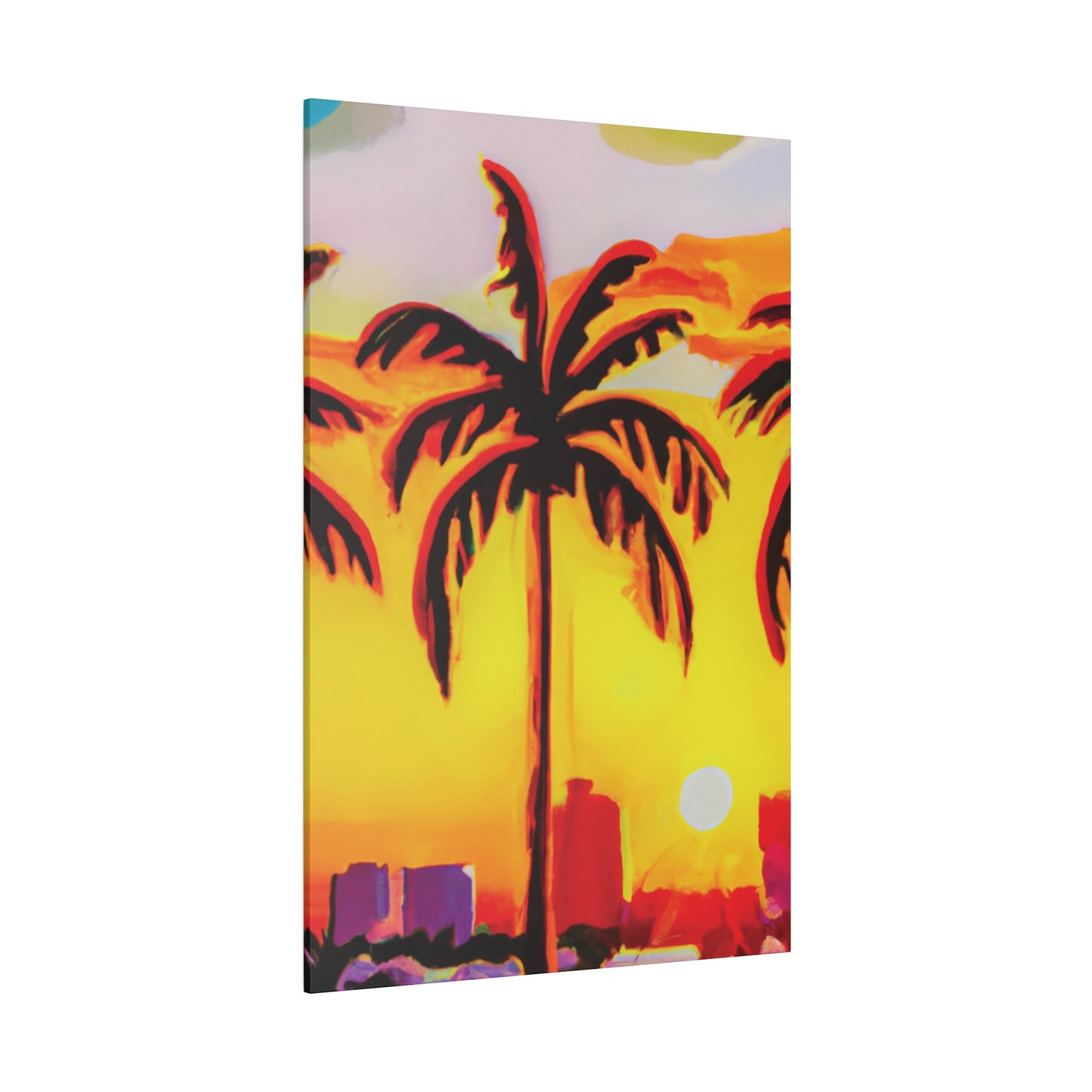 6539T - Miami Beach Sunset Painting Print | Miami | Beach | Sunset | Poster | Home Decor | Wall Art | Canvas