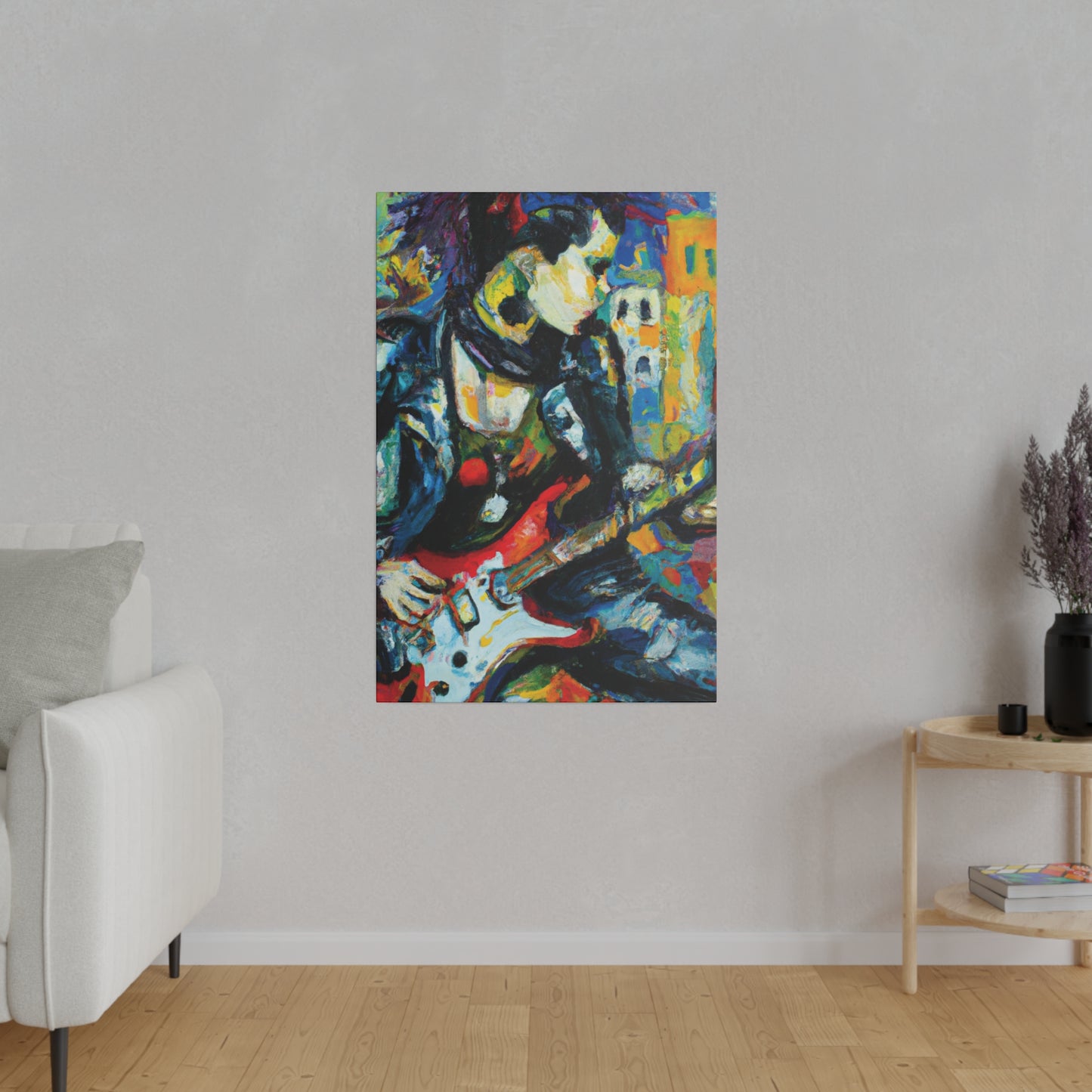 7547K - Rockstar Oil Painting Style Print | Poster | Home Decor | Wall Art | Music Art | Canvas