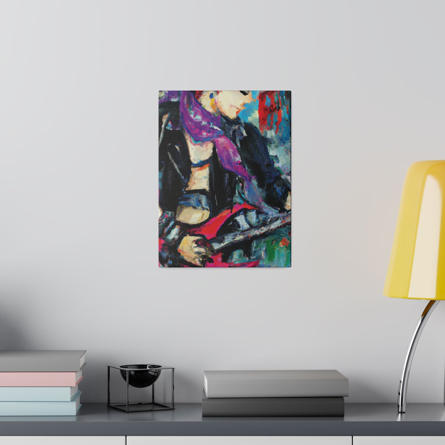 208D - Rockstar Oil Painting Style Print | Poster | Home Decor | Wall Art | Music Art | Canvas