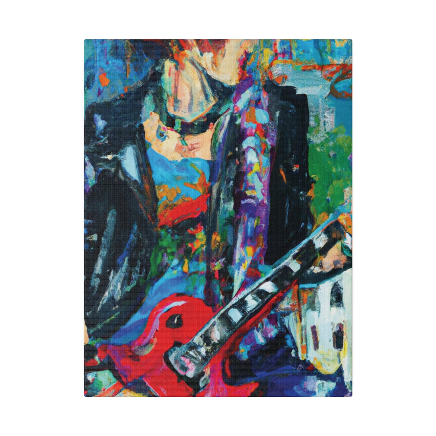 814T - Rockstar Oil Painting Style Print | Poster | Home Decor | Wall Art | Music Art | Canvas