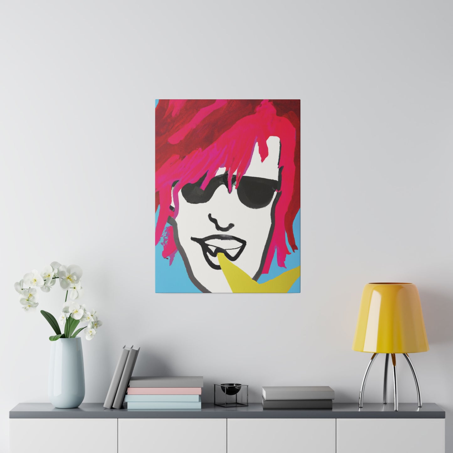 8342F - Rockstar Painting Print | Face | Abstract | Poster | Home Decor | Wall Art | Music Art | Canvas