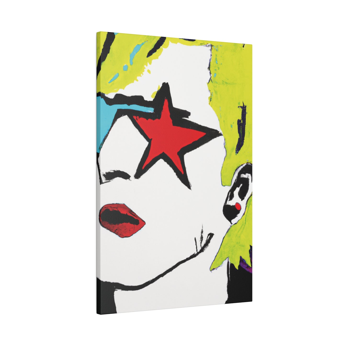 6352S - Rockstar Painting Print | Face | Abstract | Poster | Home Decor | Wall Art | Music Art | Canvas