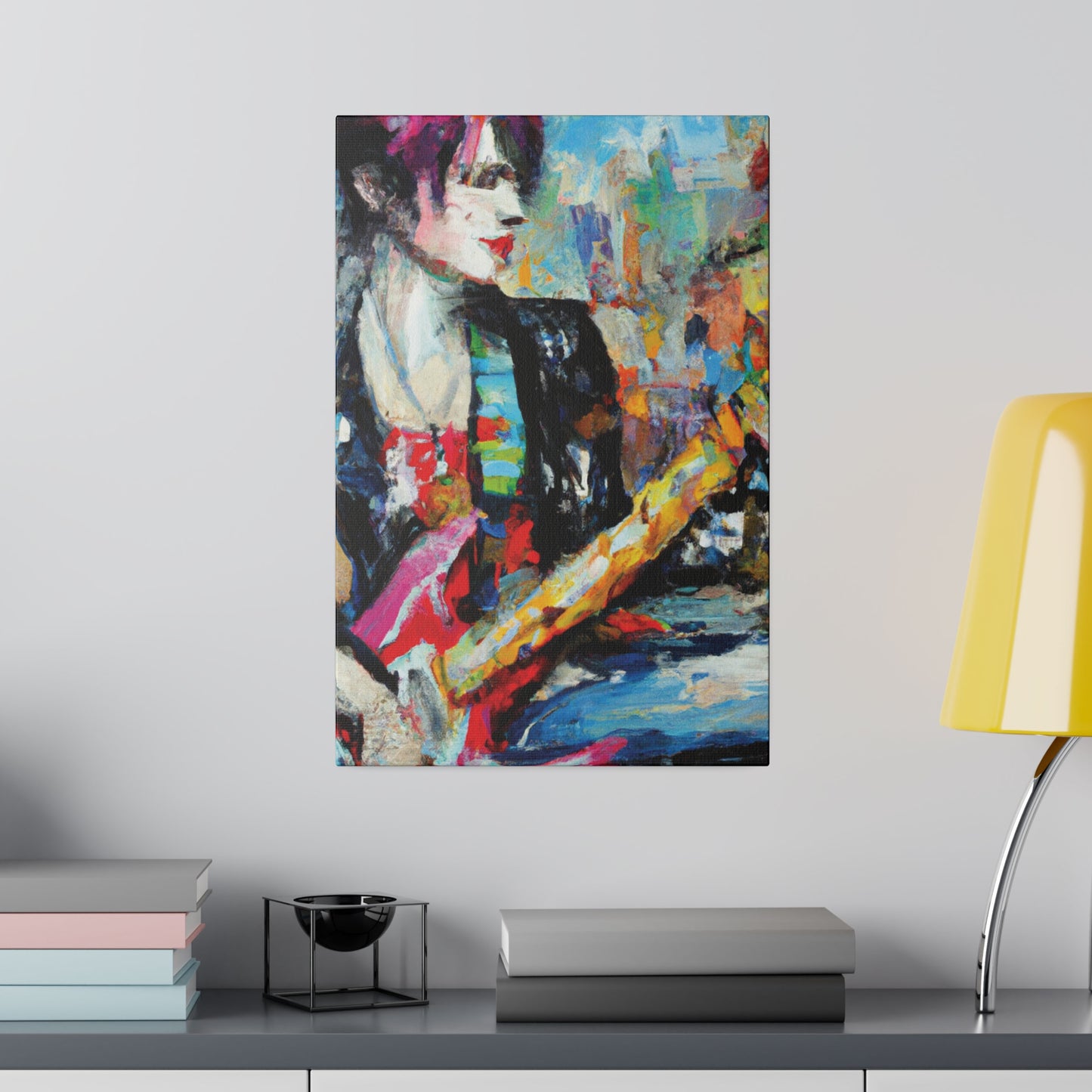 8162K - Rockstar Oil Painting Style Print | Poster | Home Decor | Wall Art | Music Art | Canvas