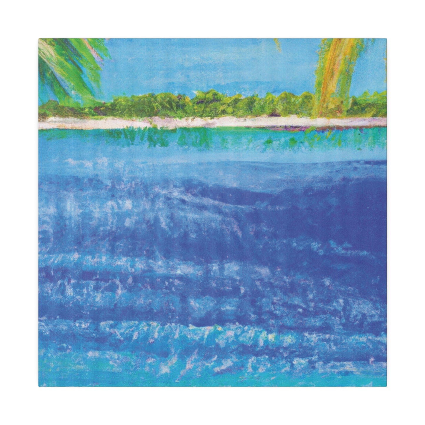 5045T - Bahamas Ocean Painting Print | Bahamas | Ocean | Beach | Poster | Home Decor | Wall Art | Canvas