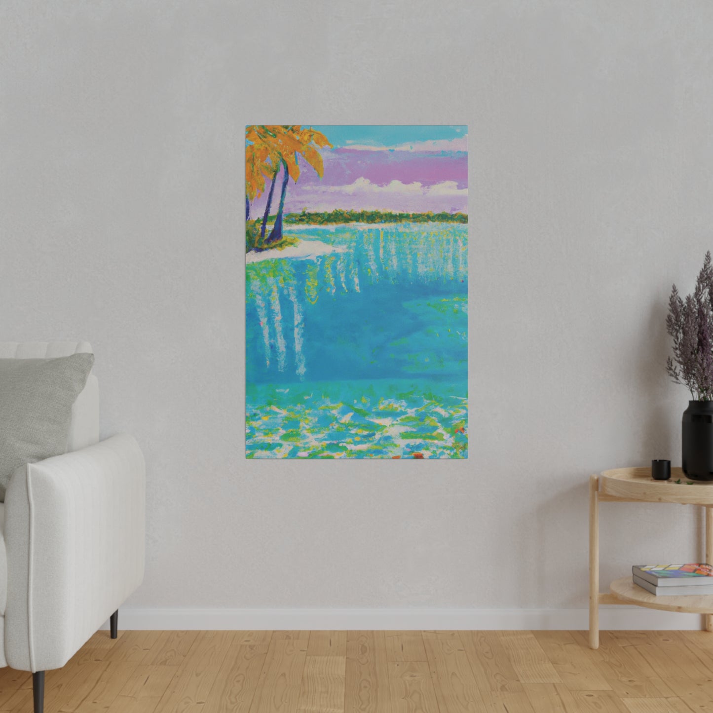 4568K - Bahamas Ocean Painting Print | Bahamas | Ocean | Beach | Poster | Home Decor | Wall Art | Canvas