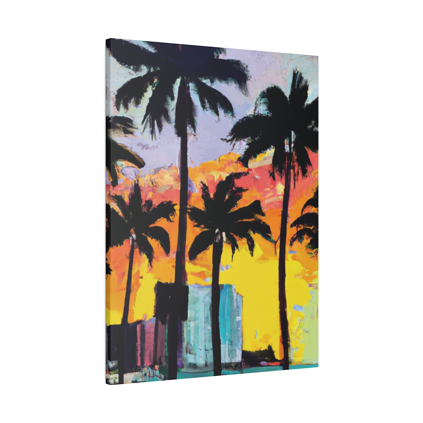 10266L - Miami Beach Sunset Painting Print | Miami | Beach | Sunset | Poster | Home Decor | Wall Art | Canvas