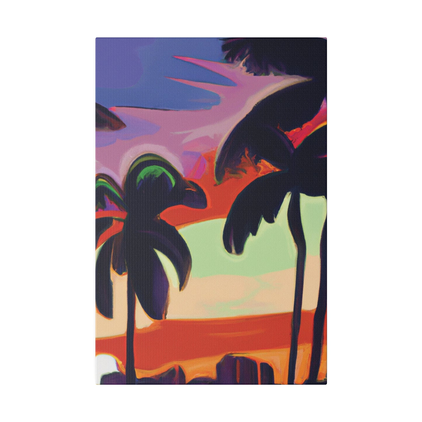 4438V - Miami Beach Sunset Painting Print | Miami | Beach | Sunset | Poster | Home Decor | Wall Art | Canvas