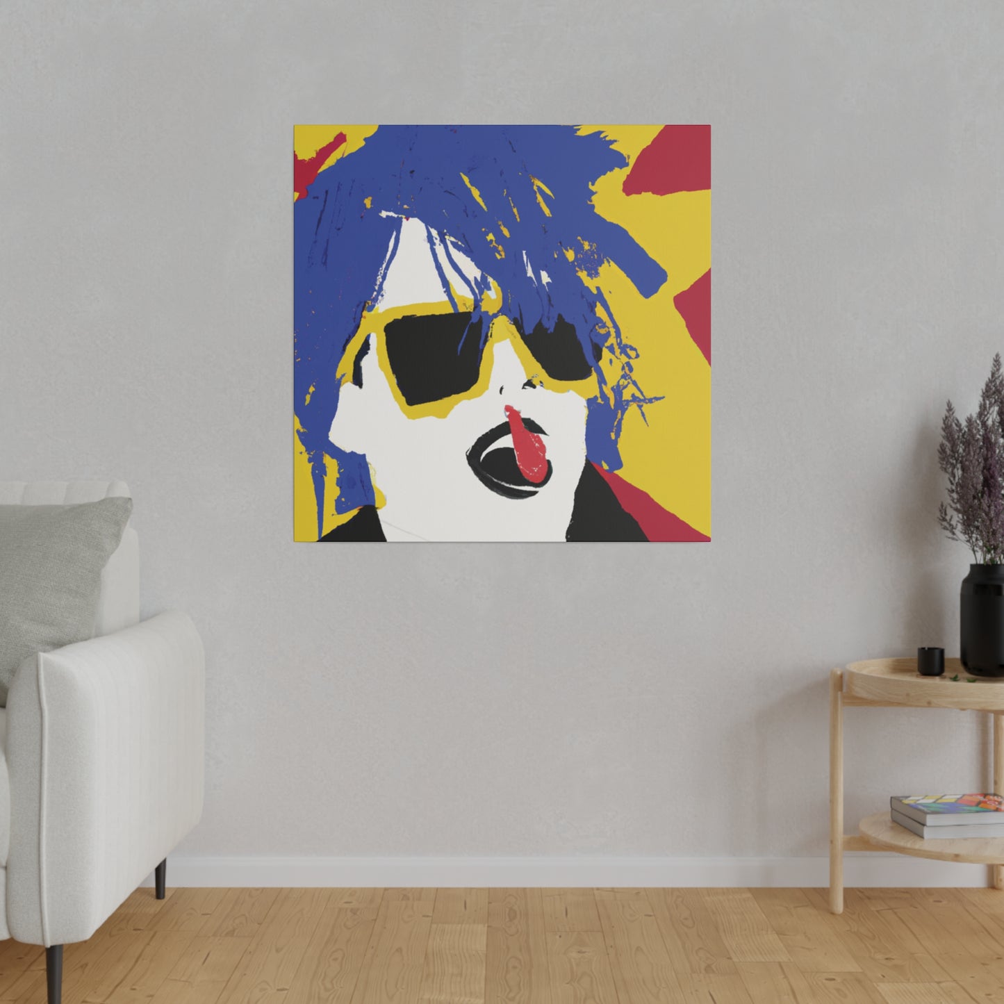 3157P - Rockstar Painting Print | Face | Abstract | Poster | Home Decor | Wall Art | Music Art | Canvas