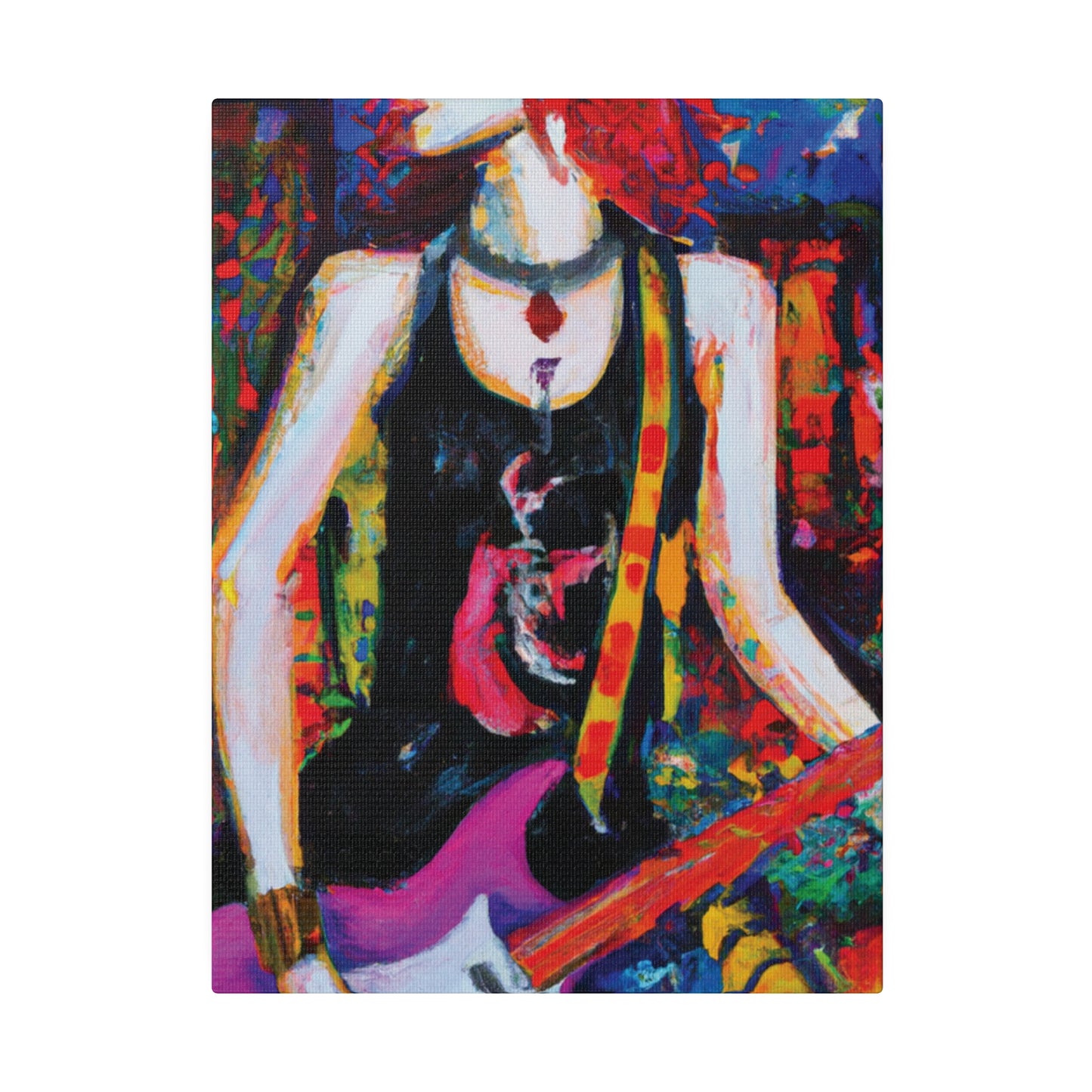 9648D - Rockstar Oil Painting Style Print | Poster | Home Decor | Wall Art | Music Art | Canvas