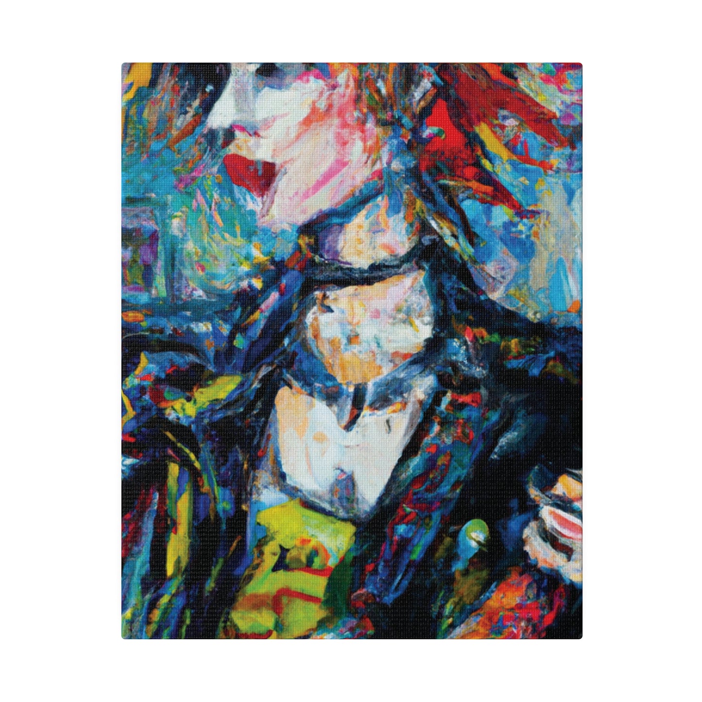 5997K - Rockstar Oil Painting Style Print | Poster | Home Decor | Wall Art | Music Art | Canvas