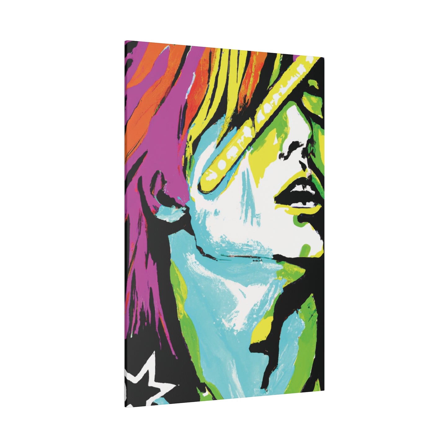 2120E - Rockstar Painting Print | Face | Abstract | Poster | Home Decor | Wall Art | Music Art | Canvas