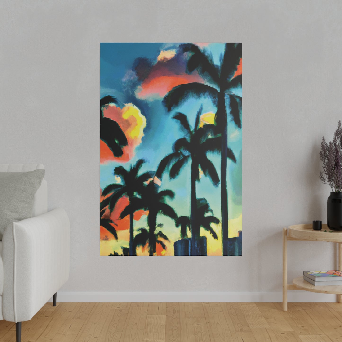 8724W - Miami Beach Sunset Painting Print | Miami | Beach | Sunset | Poster | Home Decor | Wall Art | Canvas