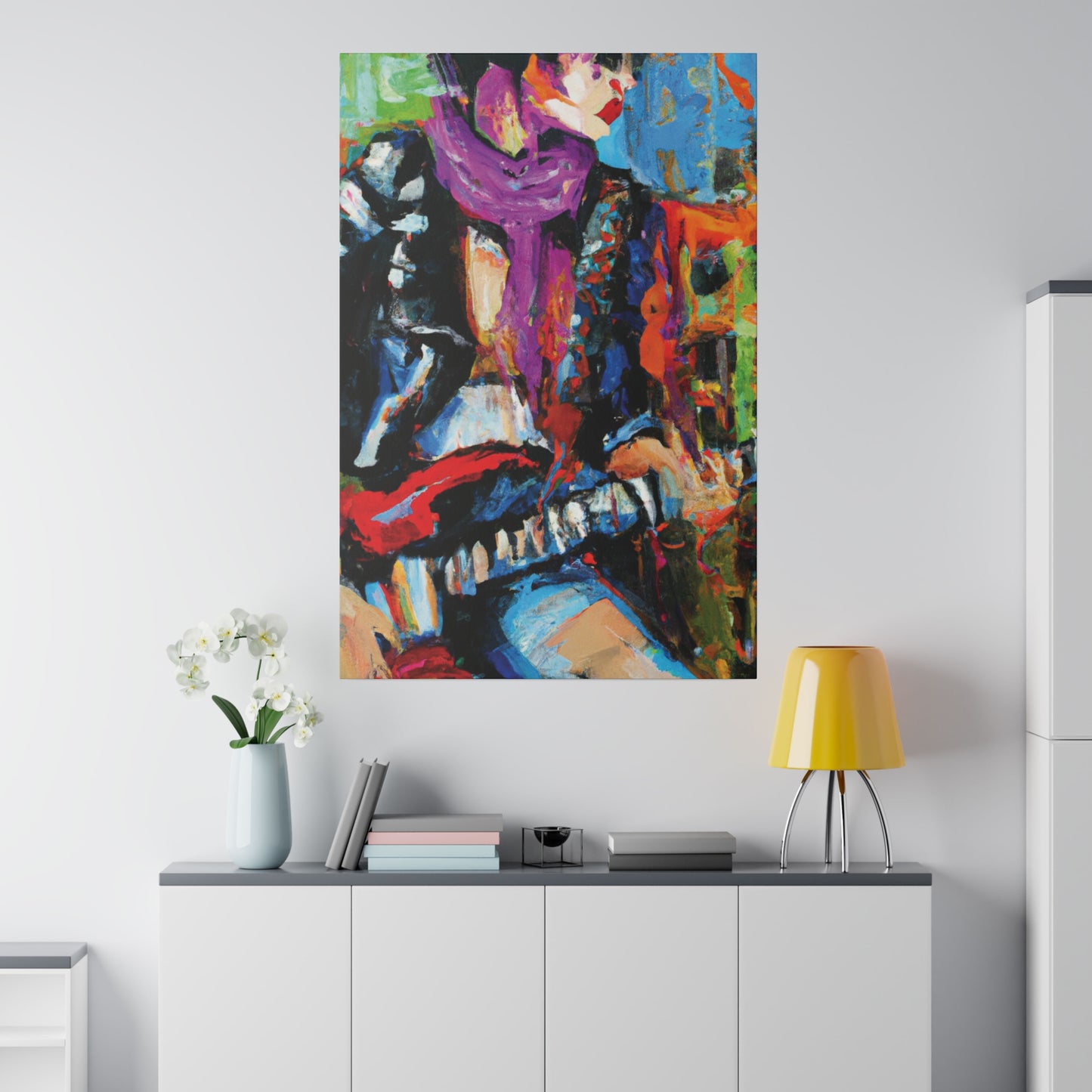 6696F - Rockstar Oil Painting Style Print | Poster | Home Decor | Wall Art | Music Art | Canvas