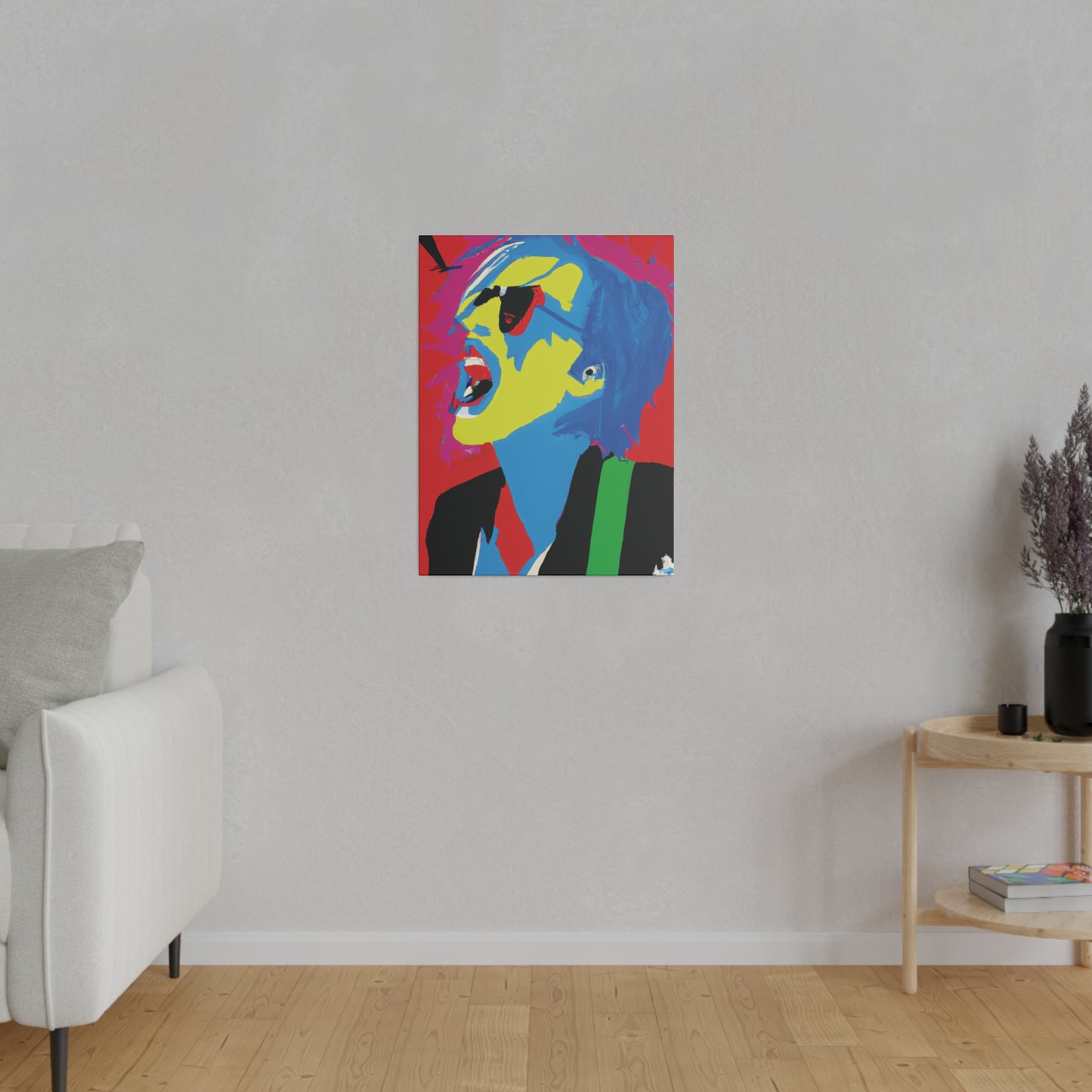 7805M - Rockstar Painting Print | Face | Abstract | Poster | Home Decor | Wall Art | Music Art | Canvas