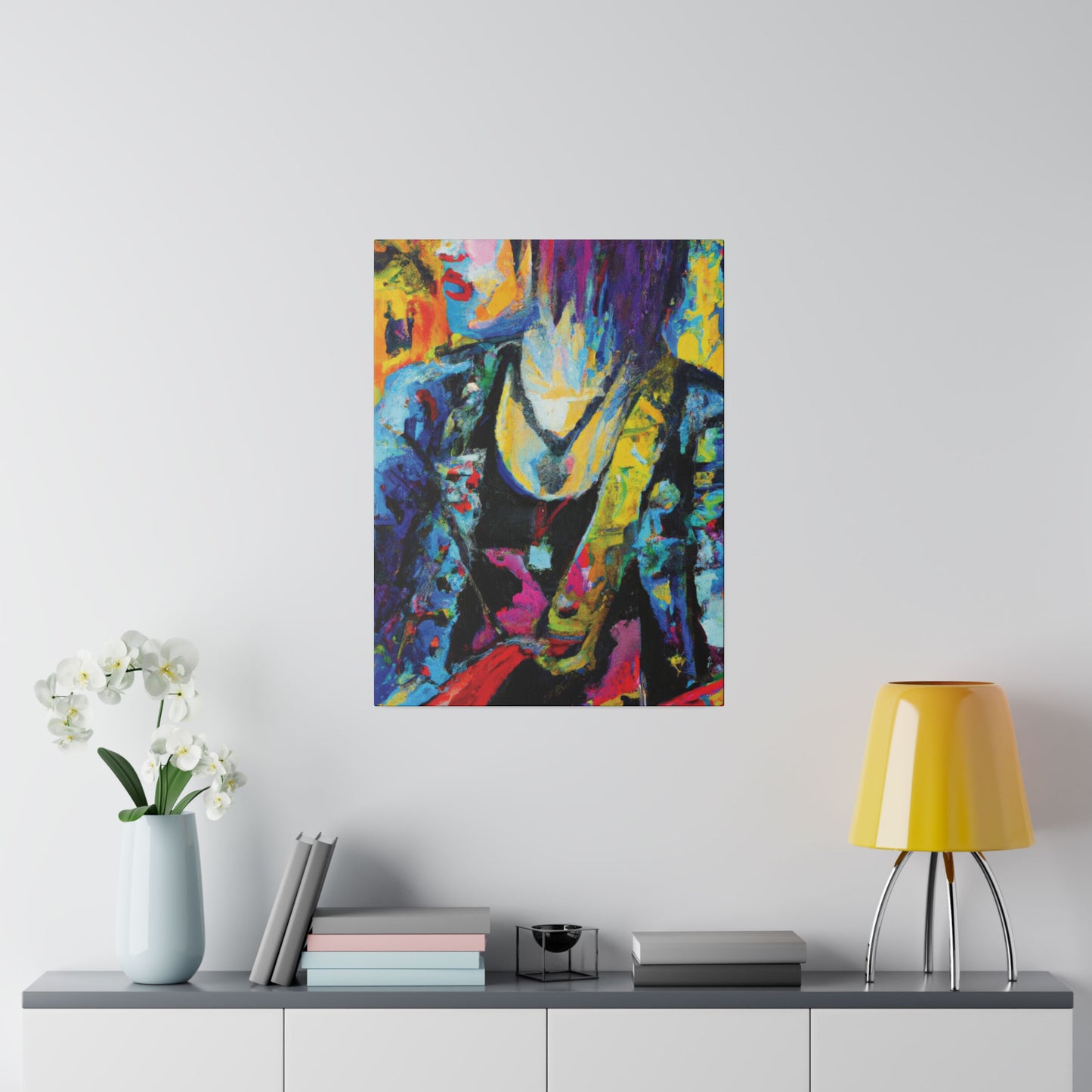 9756Z - Rockstar Oil Painting Style Print | Poster | Home Decor | Wall Art | Music Art | Canvas