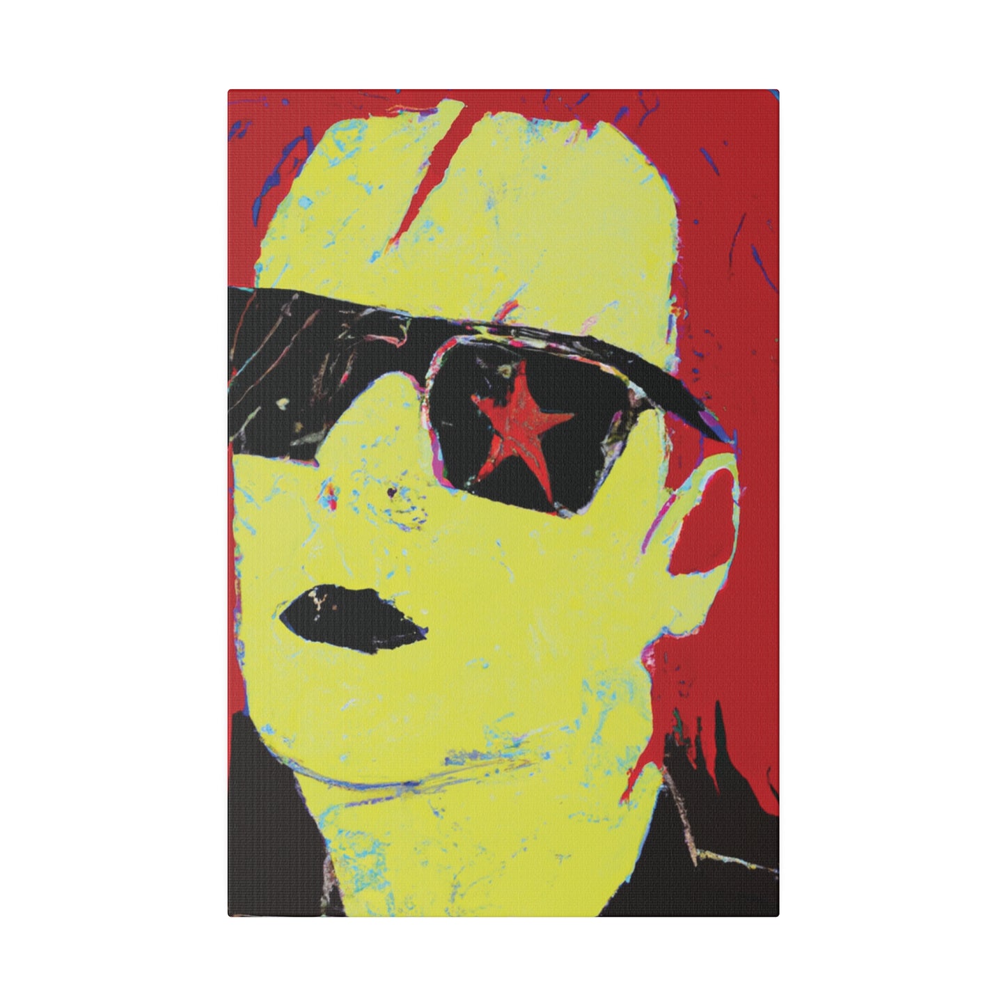 4792S - Rockstar Painting Print | Face | Abstract | Poster | Home Decor | Wall Art | Music Art | Canvas