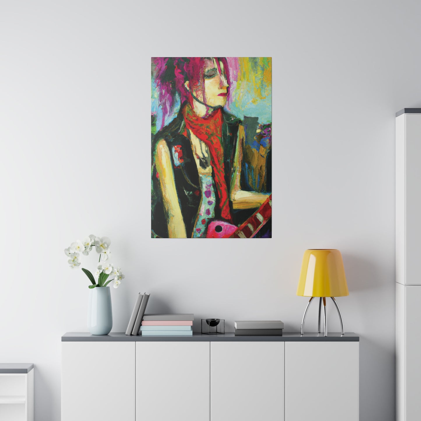 9141P - Rockstar Oil Painting Style Print | Poster | Home Decor | Wall Art | Music Art | Canvas
