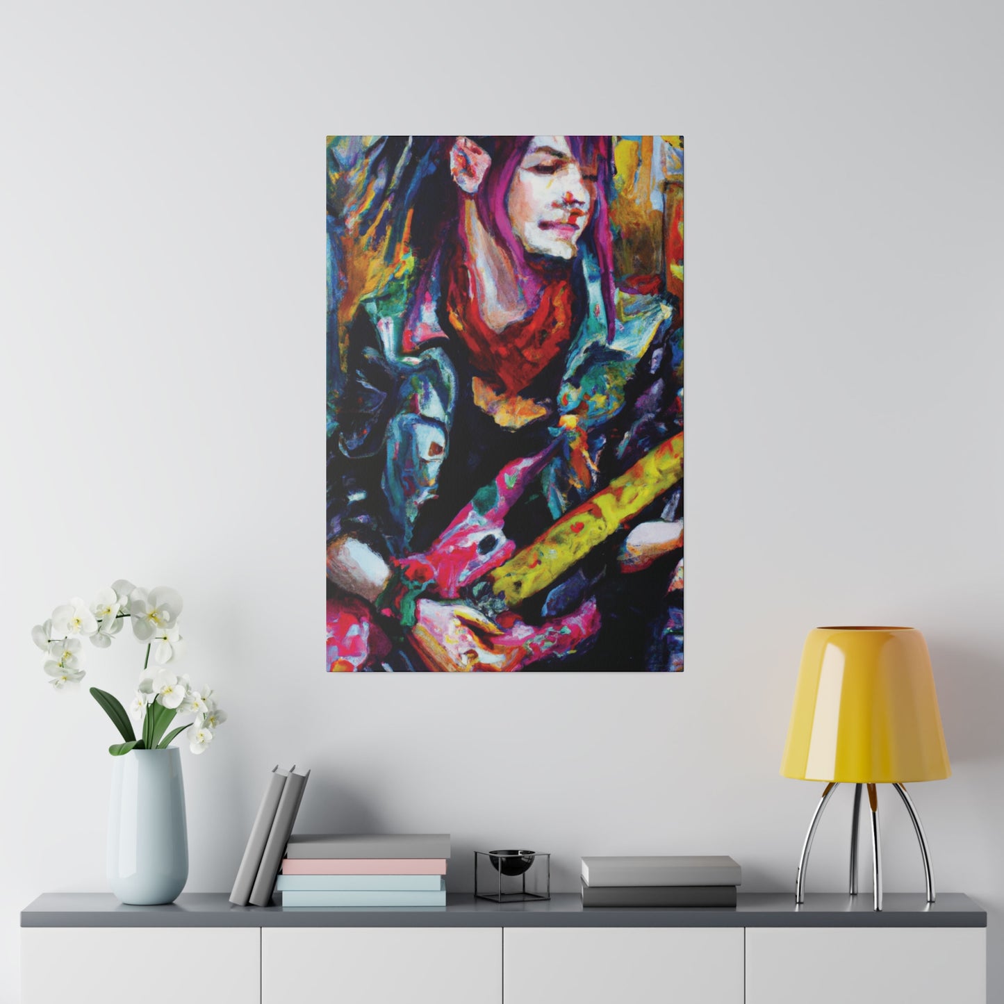 9128F - Rockstar Oil Painting Style Print | Poster | Home Decor | Wall Art | Music Art | Canvas