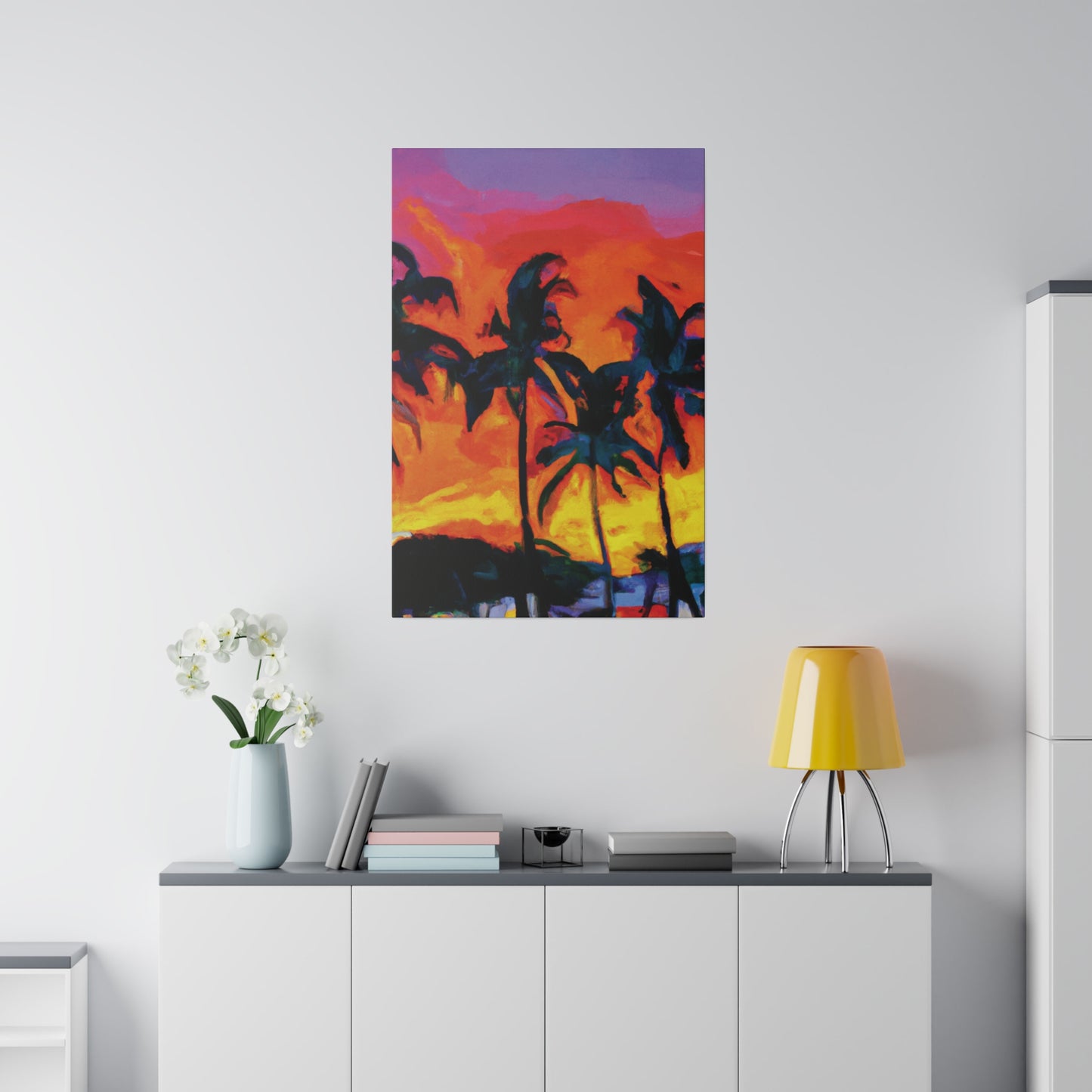 7487R - Miami Beach Sunset Painting Print | Miami | Beach | Sunset | Poster | Home Decor | Wall Art | Canvas