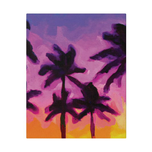 7395T - Miami Beach Sunset Painting Print | Miami | Beach | Sunset | Poster | Home Decor | Wall Art | Canvas