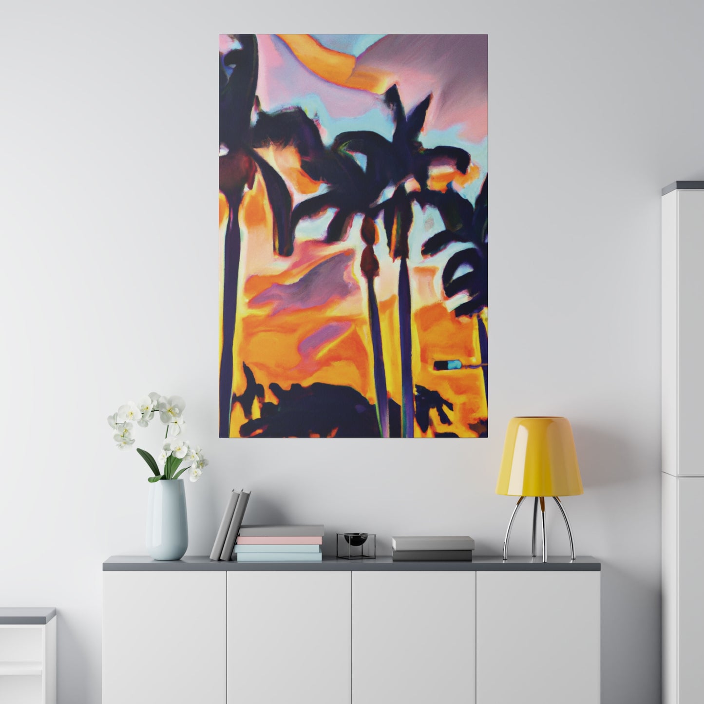 9435K - Miami Beach Sunset Painting Print | Miami | Beach | Sunset | Poster | Home Decor | Wall Art | Canvas