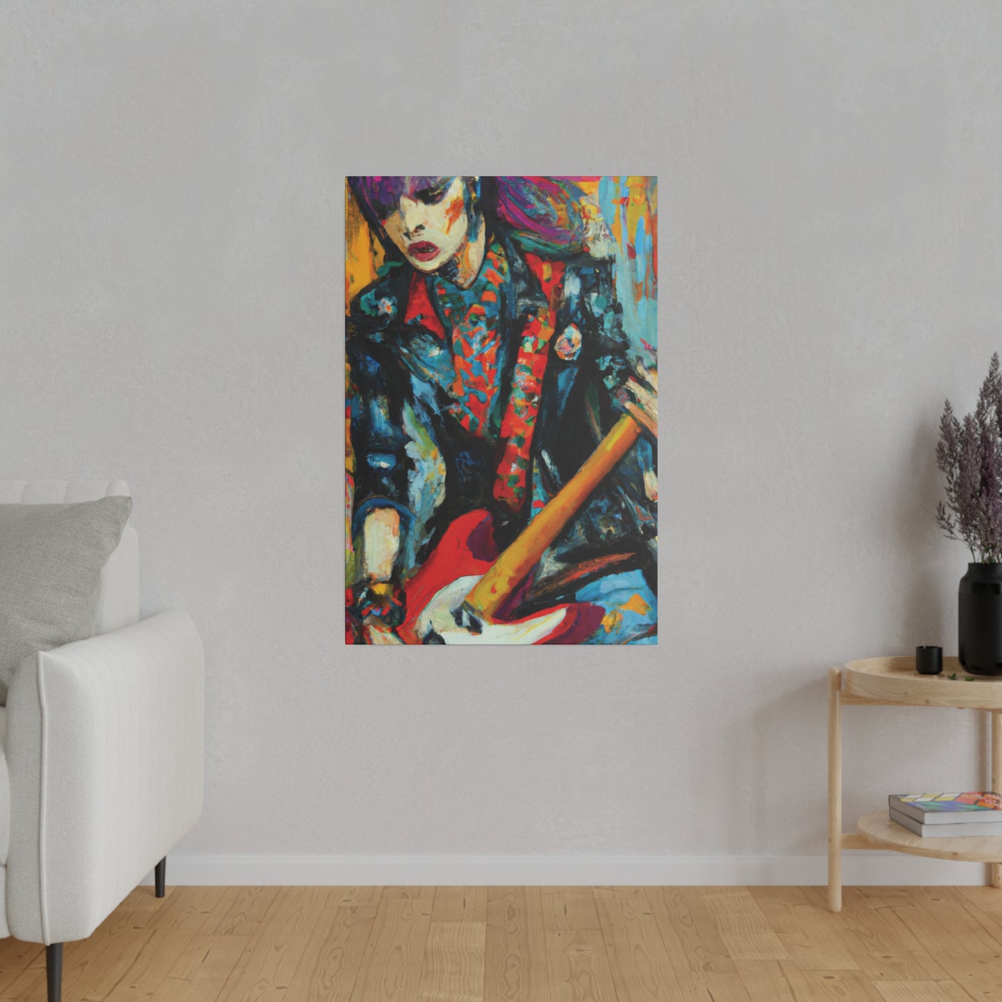 9697B - Rockstar Oil Painting Style Print | Poster | Home Decor | Wall Art | Music Art | Canvas