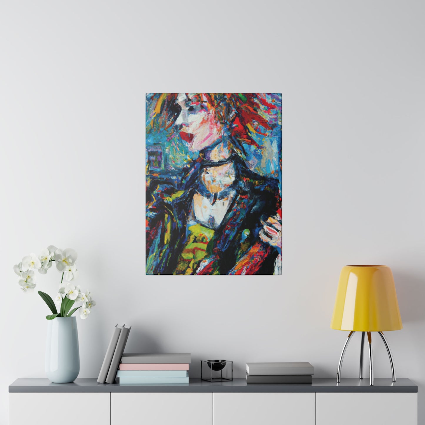 5997K - Rockstar Oil Painting Style Print | Poster | Home Decor | Wall Art | Music Art | Canvas