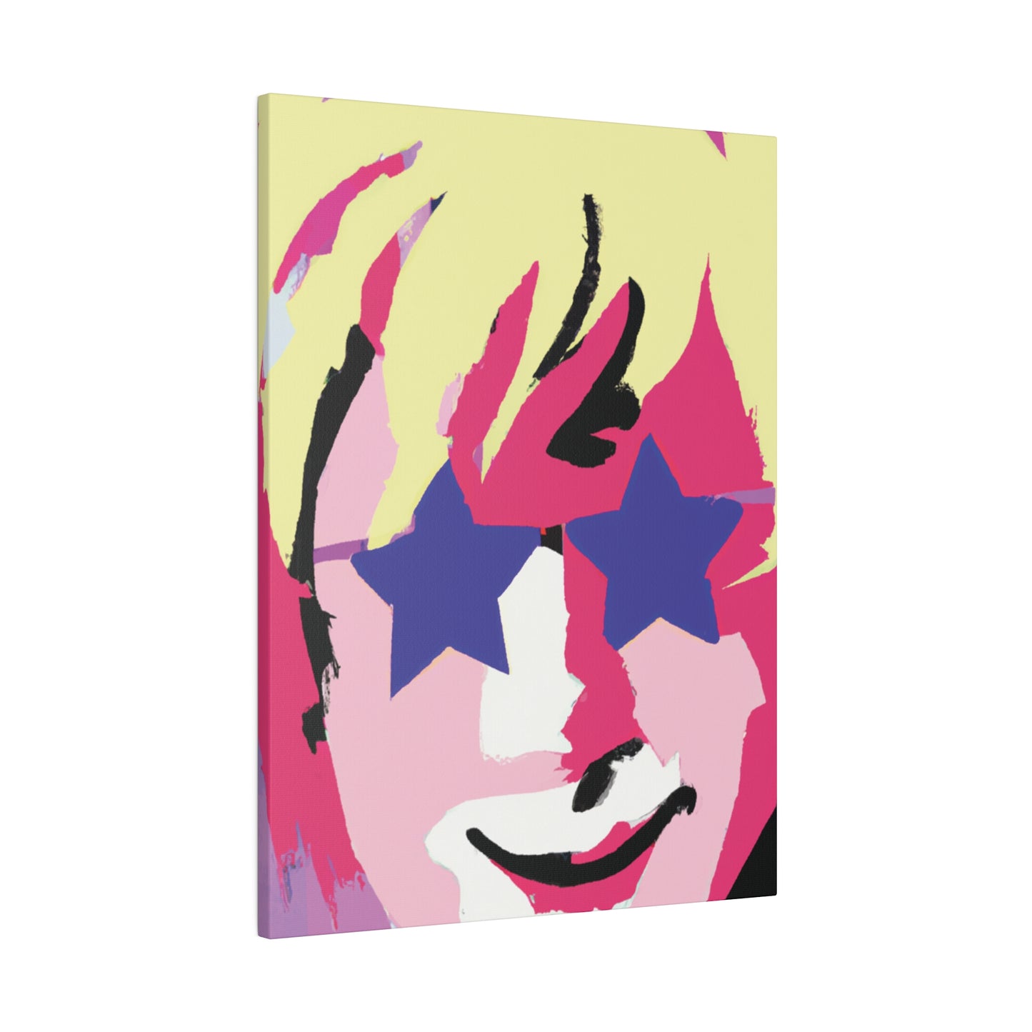 3558K - Rockstar Painting Print | Face | Abstract | Poster | Home Decor | Wall Art | Music Art | Canvas