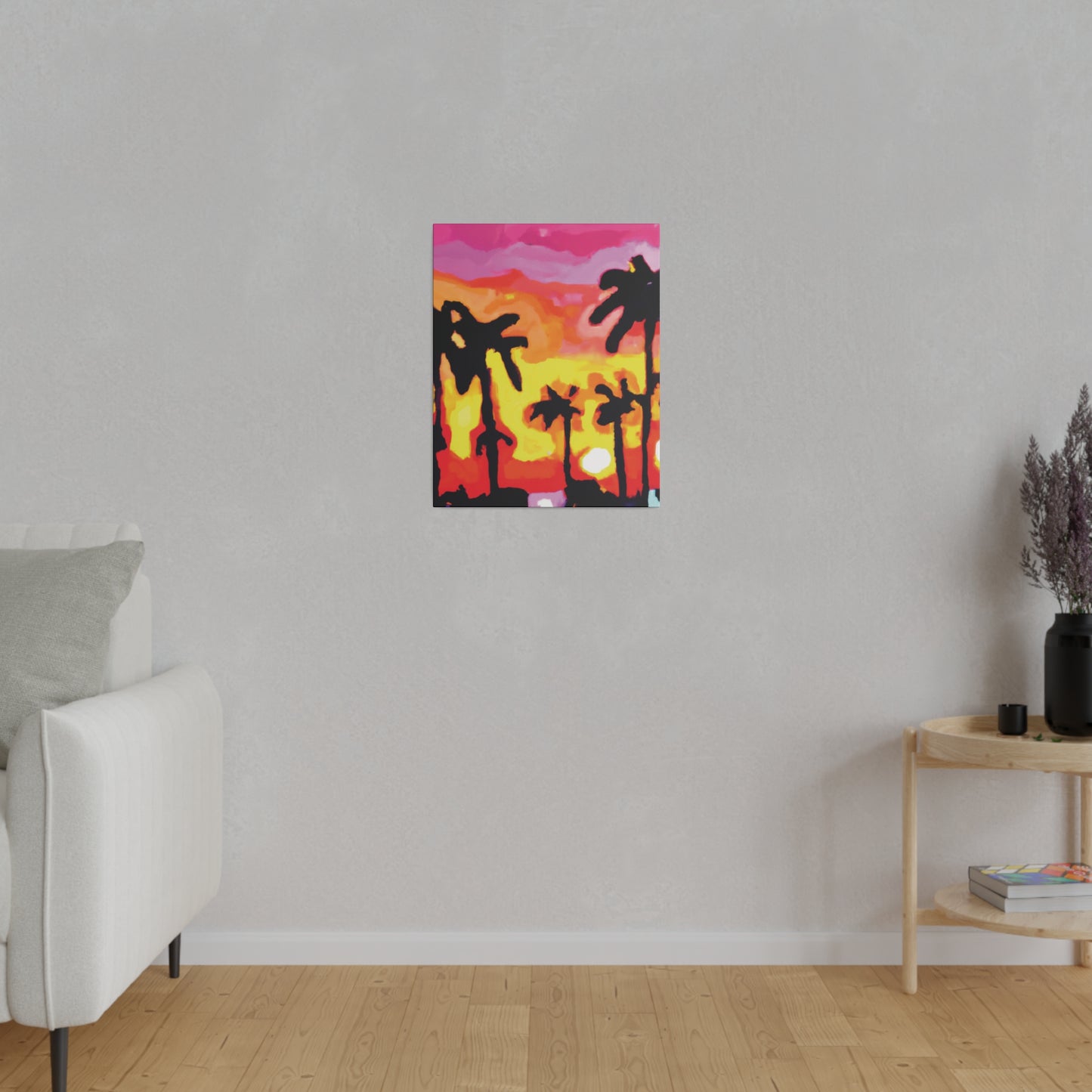 7893K - Miami Beach Sunset Painting Print | Miami | Beach | Sunset | Poster | Home Decor | Wall Art | Canvas