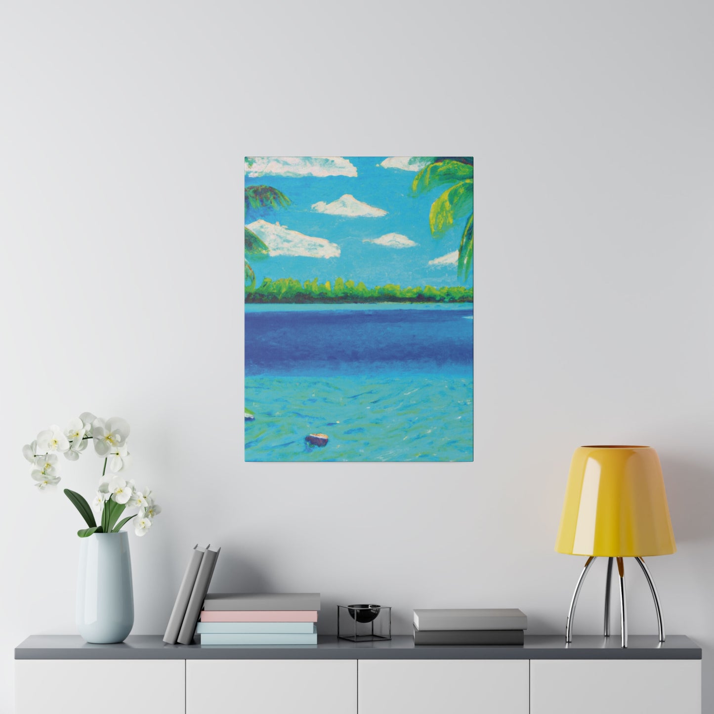 4513K - Bahamas Ocean Painting Print | Bahamas | Ocean | Beach | Poster | Home Decor | Wall Art | Canvas