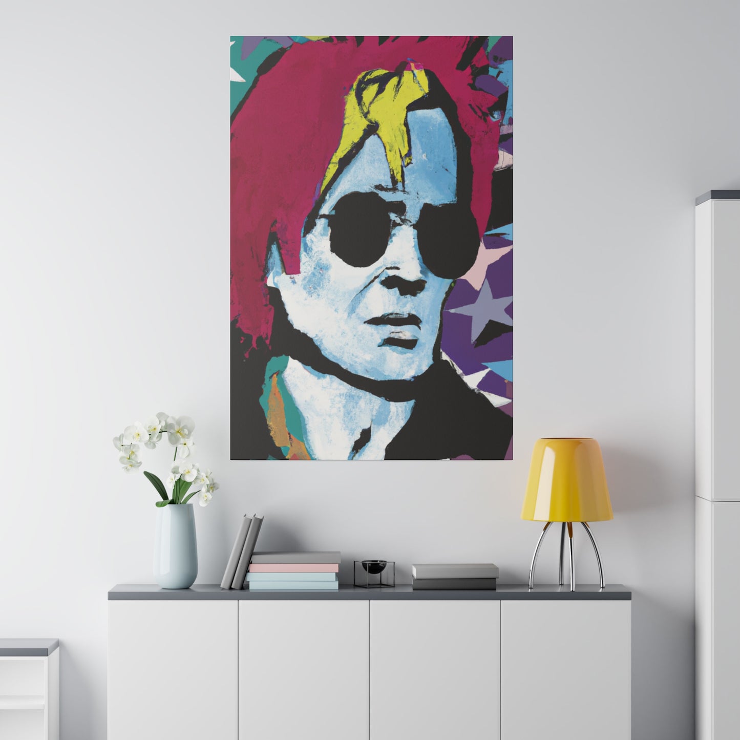 7157H - Rockstar Painting Print | Face | Abstract | Poster | Home Decor | Wall Art | Music Art | Canvas