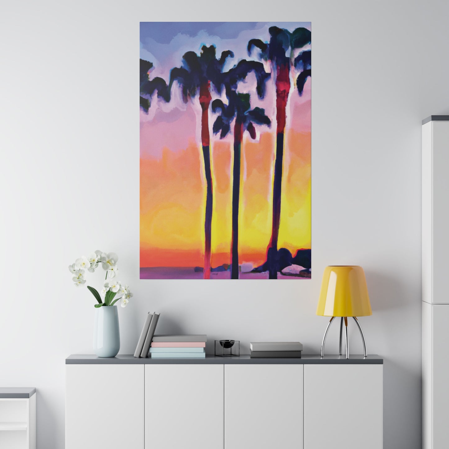 7116C - Miami Beach Sunset Painting Print | Miami | Beach | Sunset | Poster | Home Decor | Wall Art | Canvas