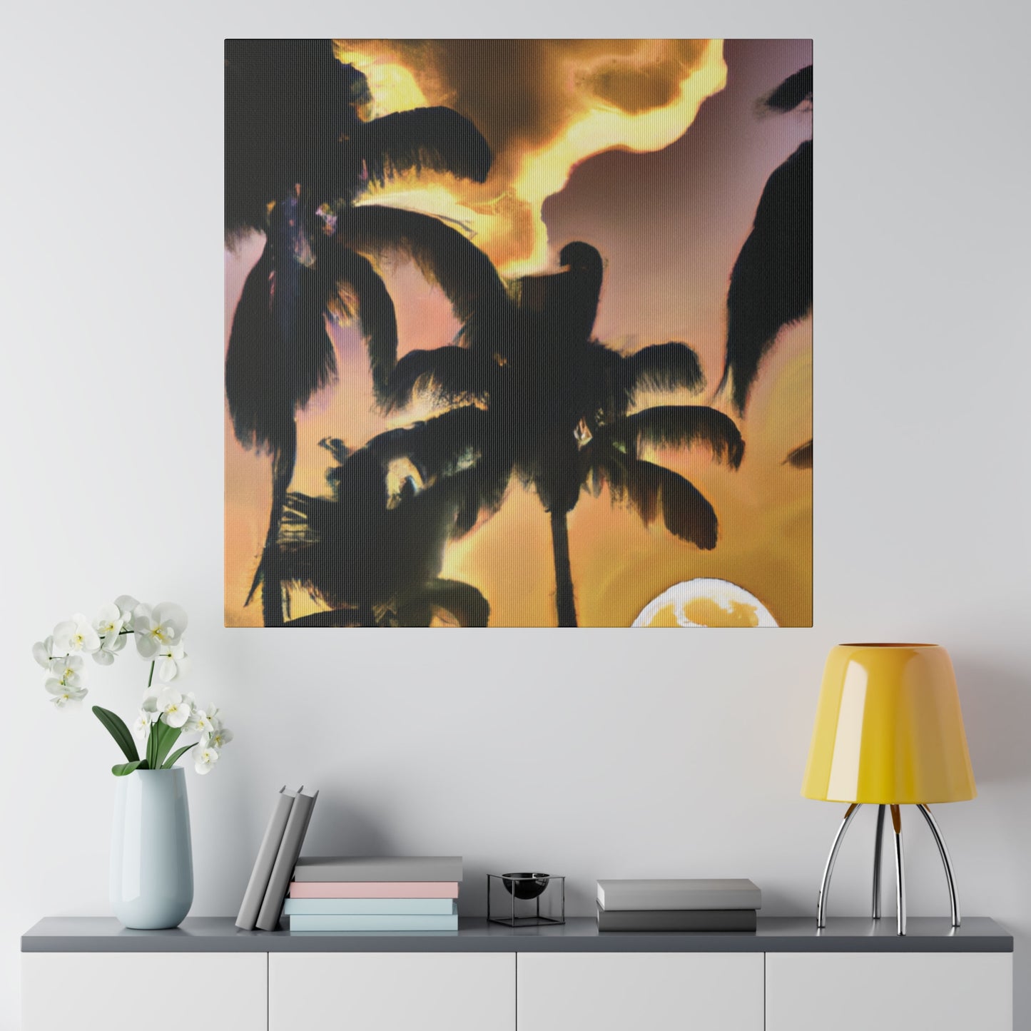 6382Q - Miami Beach Sunset Painting Print | Miami | Beach | Sunset | Poster | Home Decor | Wall Art | Canvas